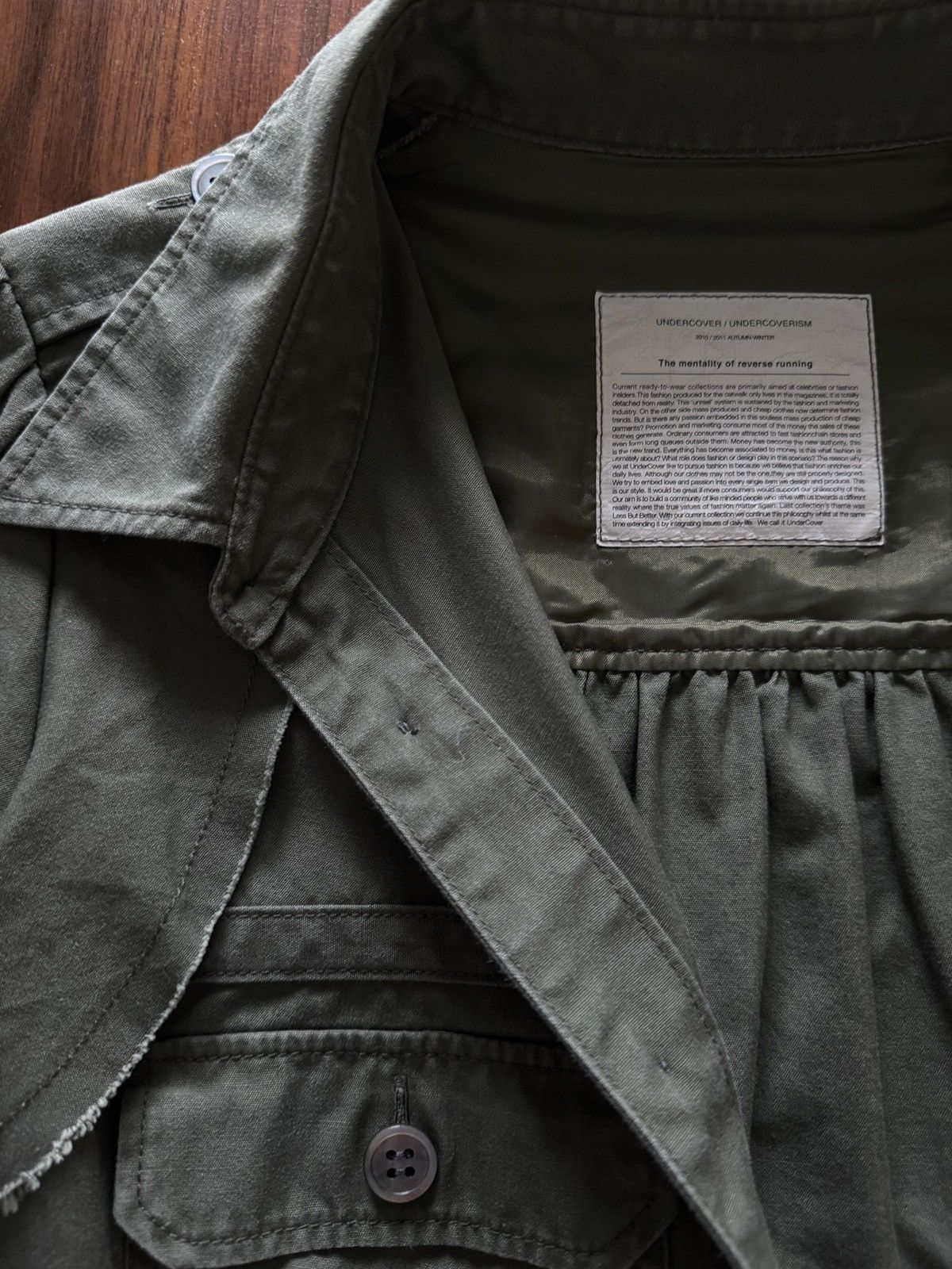 Undercover Military Green Cotton Shirt Size S / US 4 / IT 40 - 4 Thumbnail