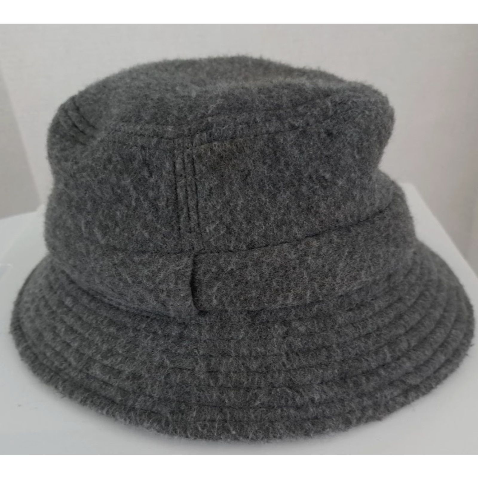 Vintage VINTAGE Columbia Wool Grey Sunday Fedora Hat USA made Small Mens Fedora 7 1/4 Gray Wool Felt Church Fall Winter Spring Adjustable US Size ONE SIZE - 2 Thumbnail