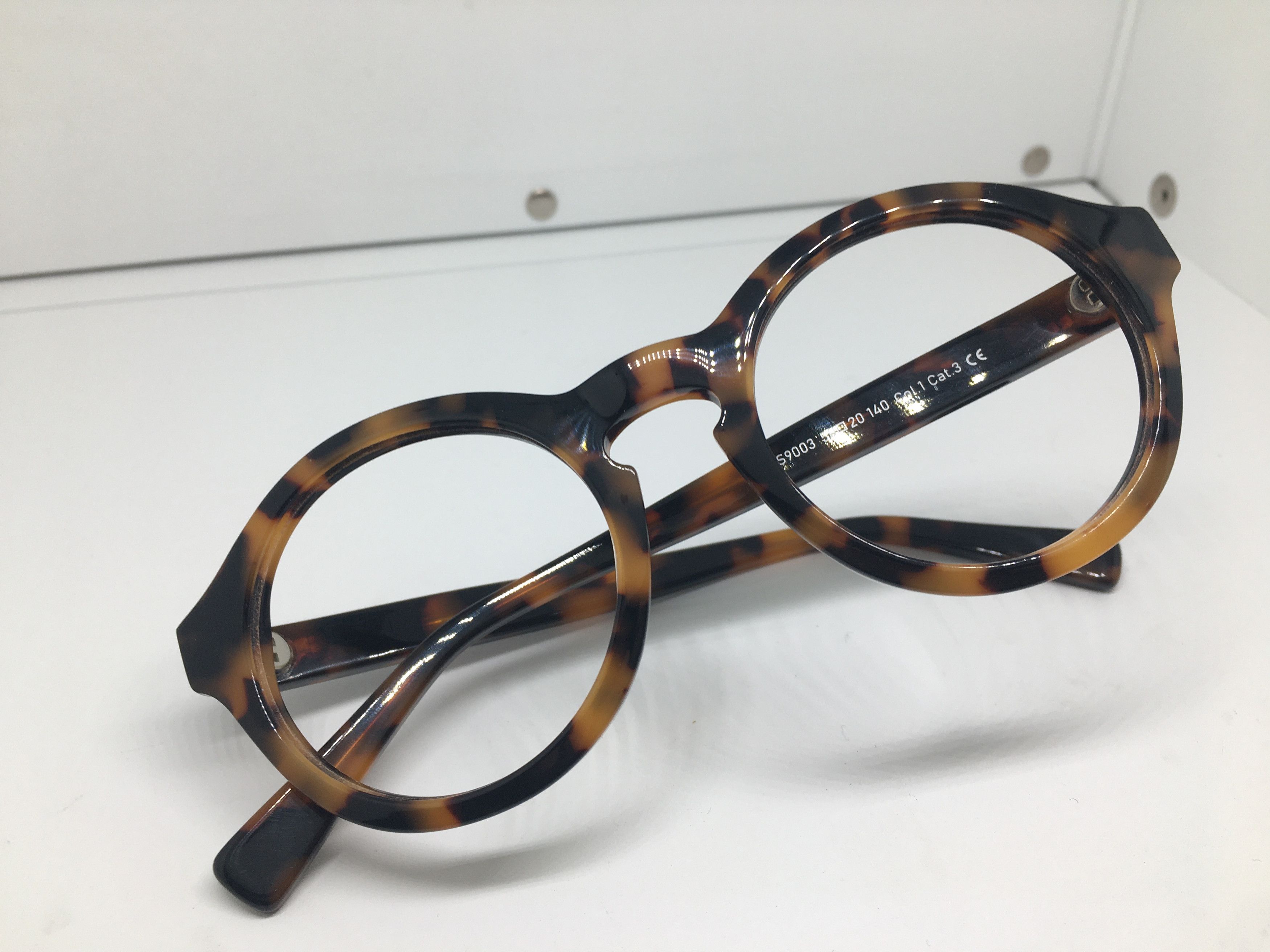 Other Handmade Tortoise Acetate Eyeglasses Frame Keyhole Size ONE SIZE - 5 Thumbnail