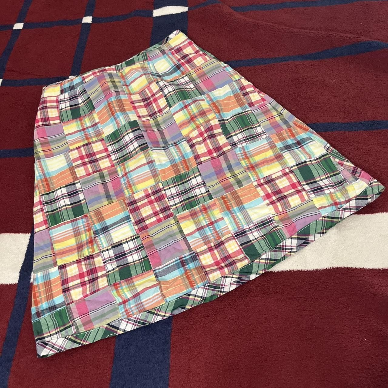 L.L. Bean L.L.Bean multi-coloured plaid Cotton Patch Madras skirt Size 25" / US 0 / IT 36 - 3 Thumbnail