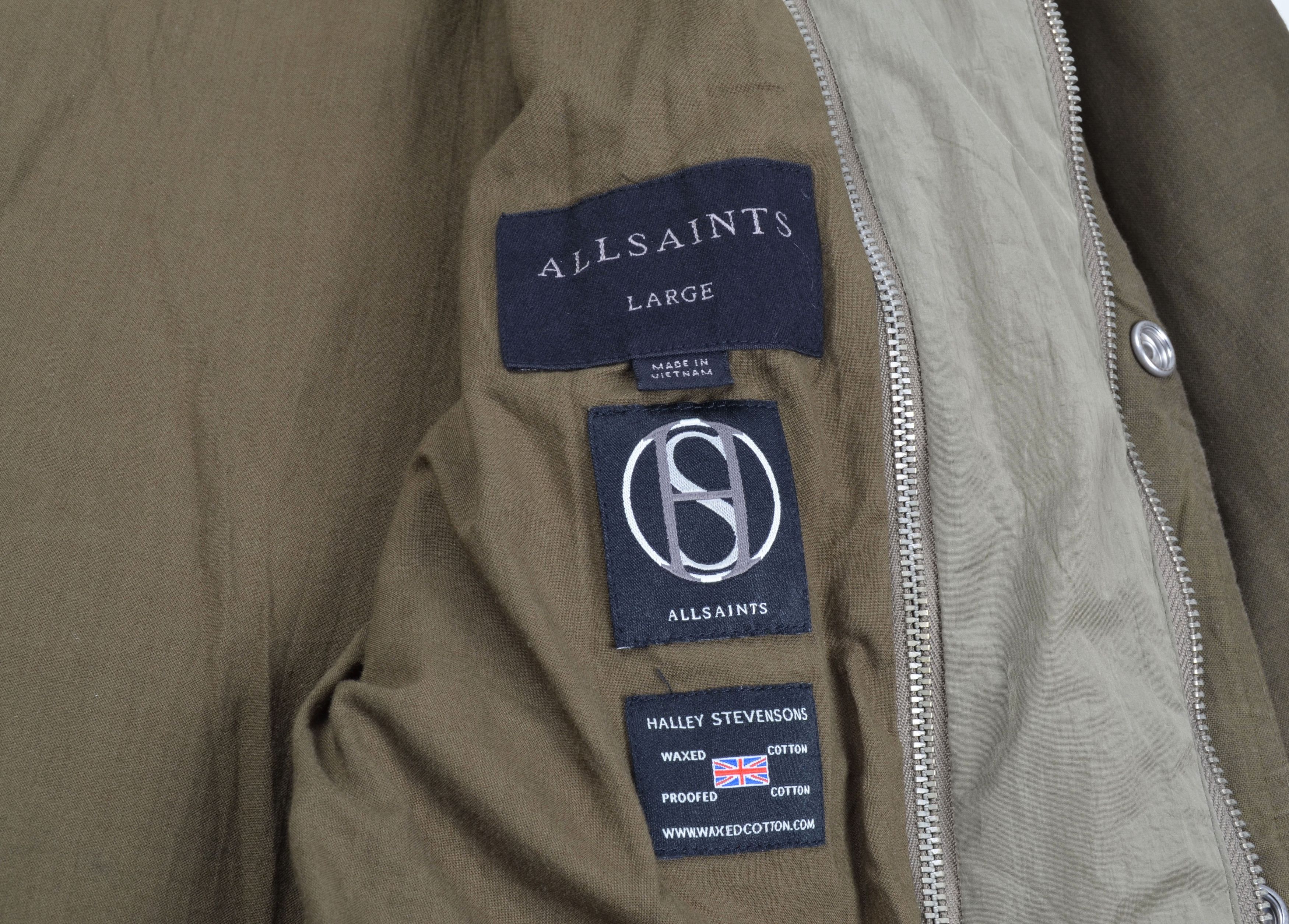 Allsaints AllSaints Halley Stevensons Waxed Cotton Field Jacket Size US L / EU 52-54 / 3 - 6 Thumbnail