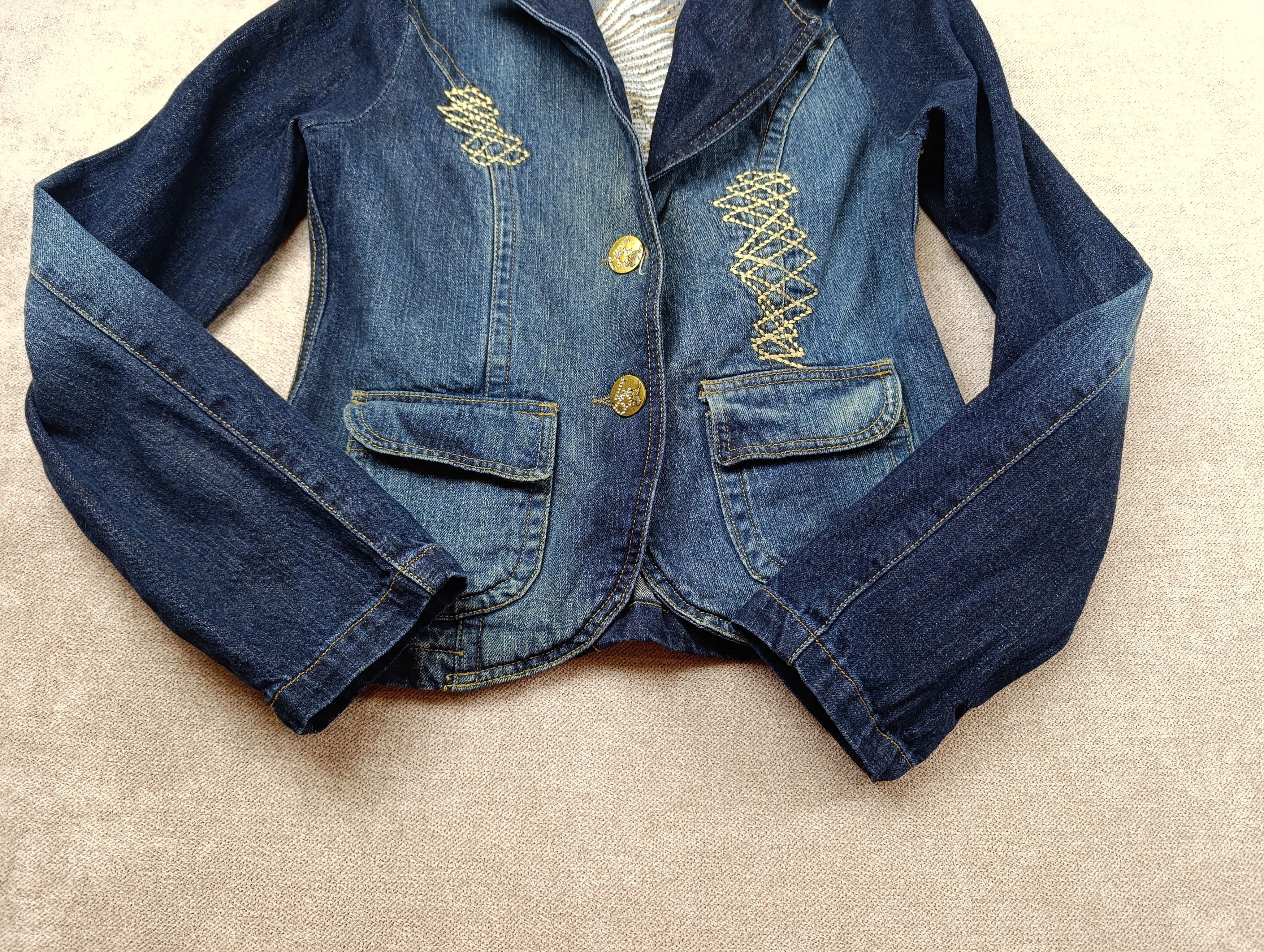 Victoria Beckham VICTORIA BECKHAM FOR ROCK REPUBLIC DENIM JACKET BLAZER EAGLE Size S / US 4 / IT 40 - 4 Thumbnail