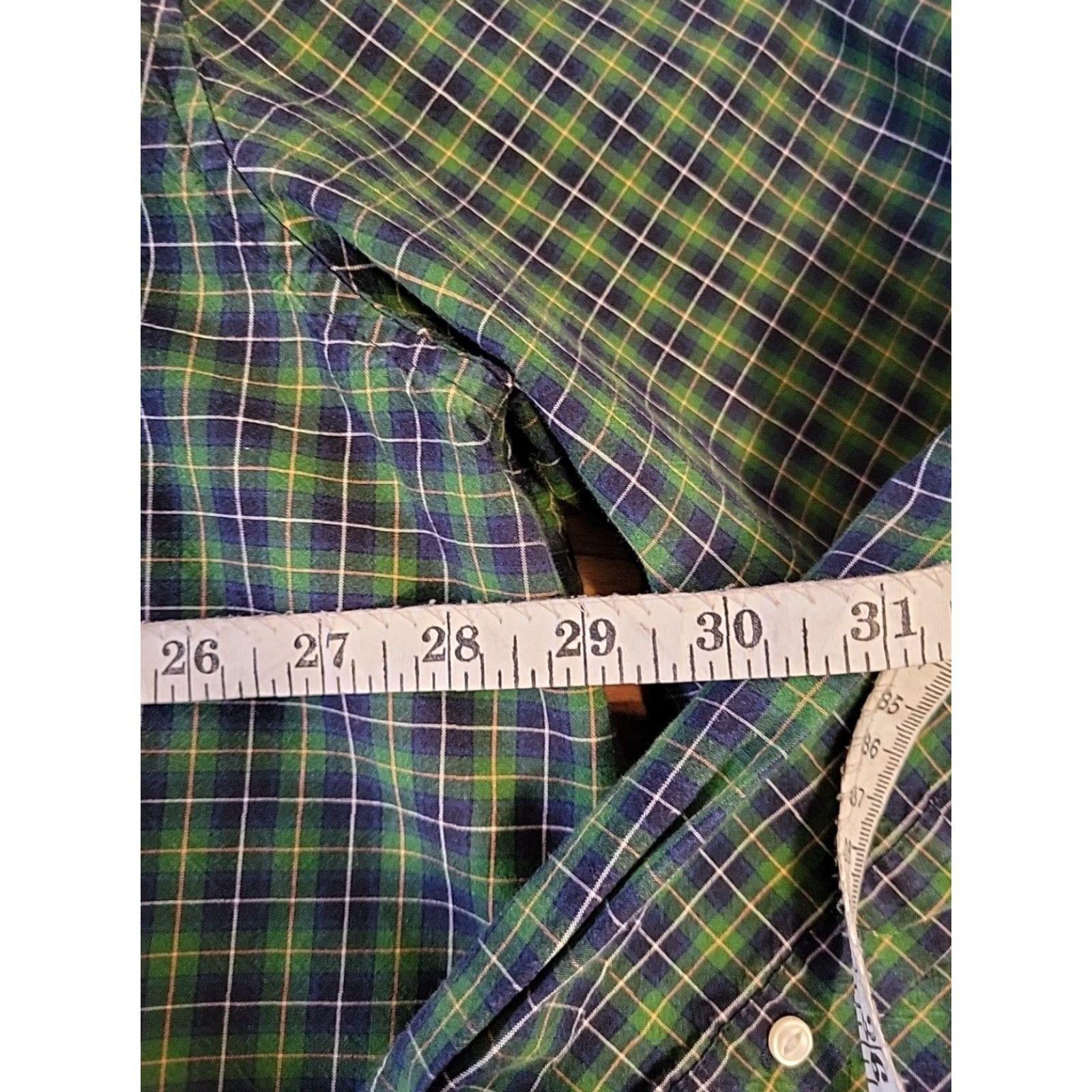 Vintage VINTAGE Foundry Shirt 3XL 58" Chest Button-Down Cotton Tartan Plaid Long Sleeve brown/green blue classic work preppy Mens Size US XXL / EU 58 / 5 - 4 Thumbnail