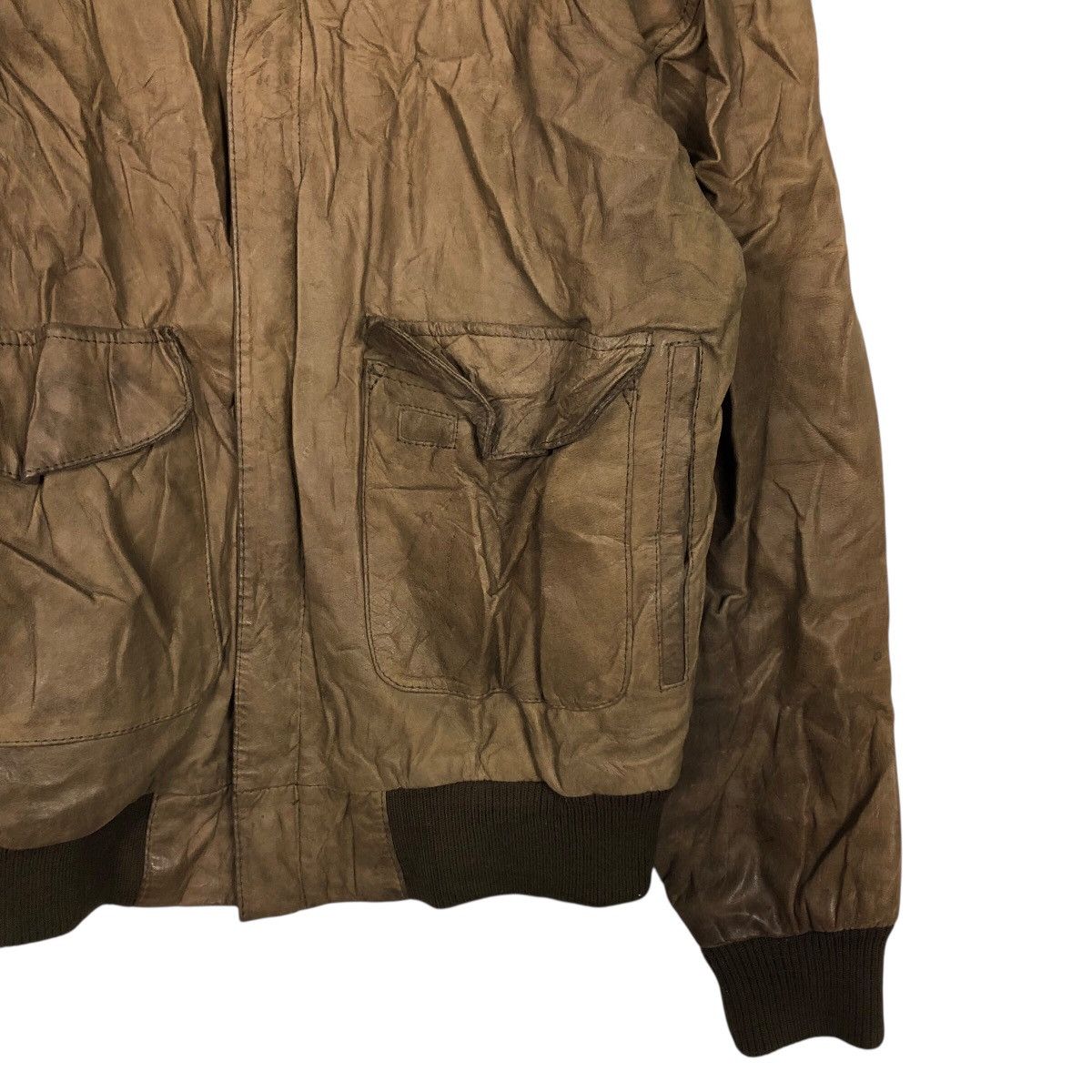 Japanese Brand 📌Vintage Bomber Leather Jacket Fly Adventure Bound Size US L / EU 52-54 / 3 - 6 Thumbnail