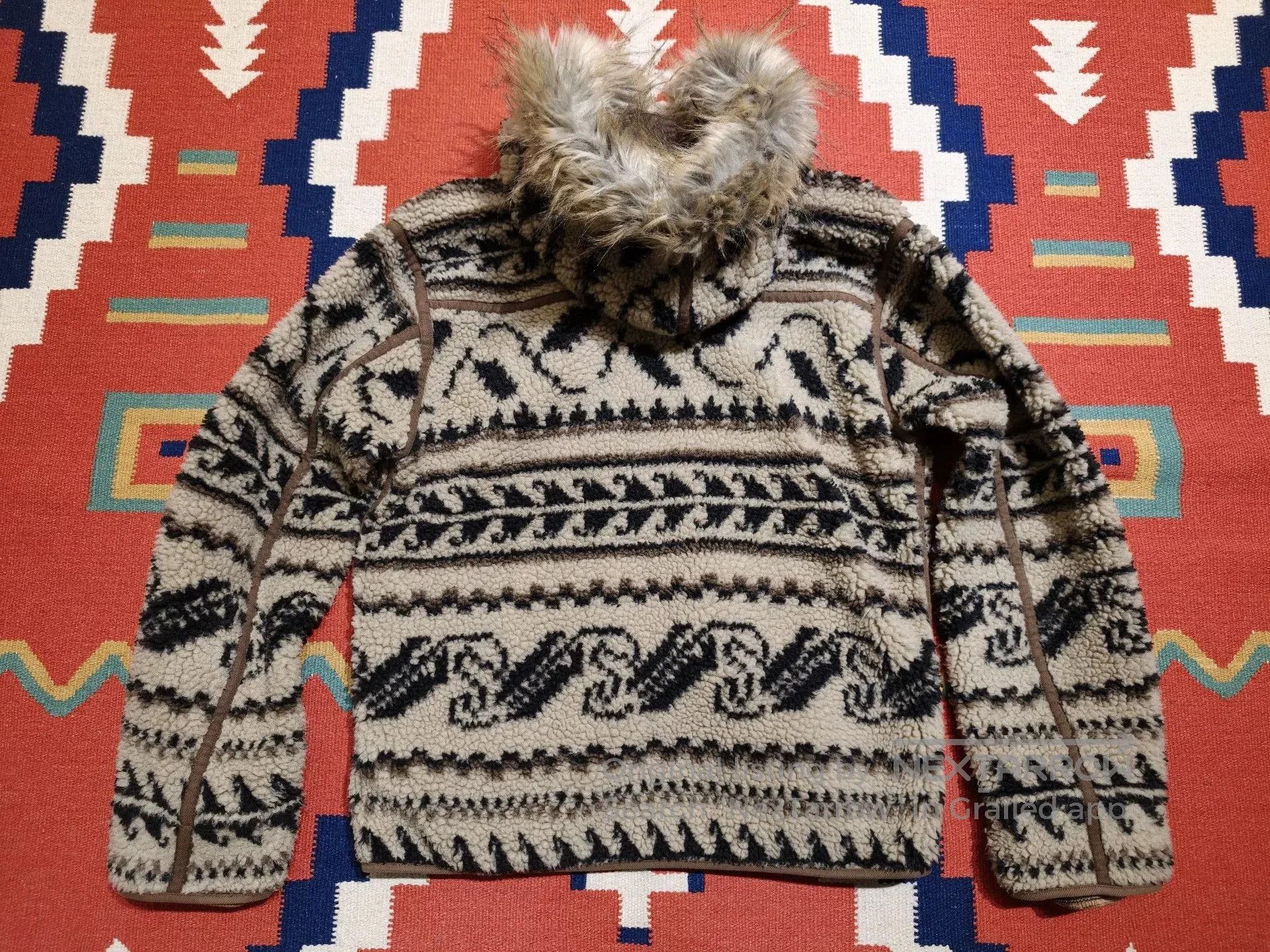 RRL Ralph Lauren RRL Southwest Pattern Fleece Hoodie Size S. Size US S / EU 44-46 / 1 - 5 Thumbnail