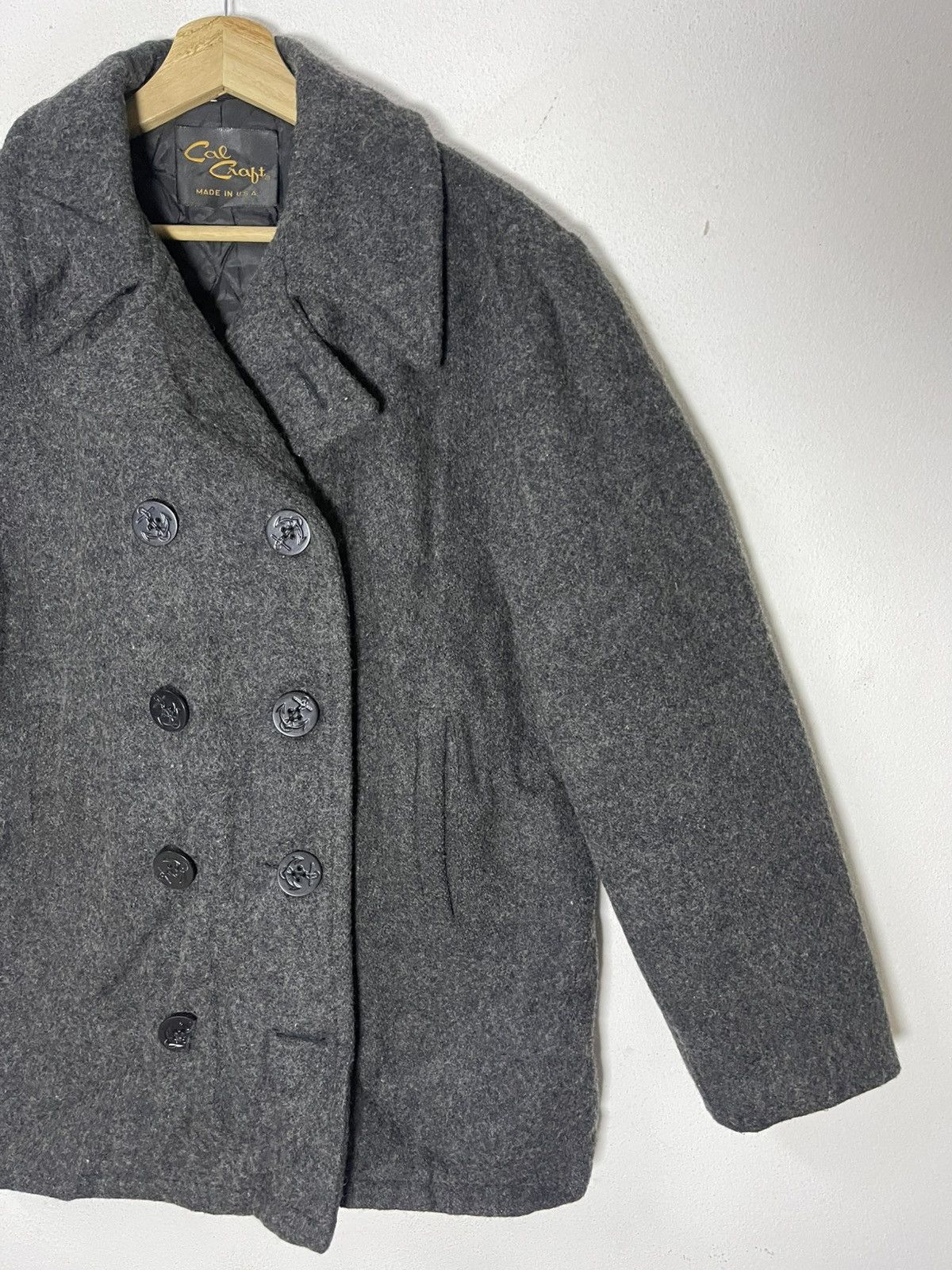 Vintage Vintage CAL CRAFT Double Breast Wool Coat Jacket Size US M / EU 48-50 / 2 - 4 Thumbnail