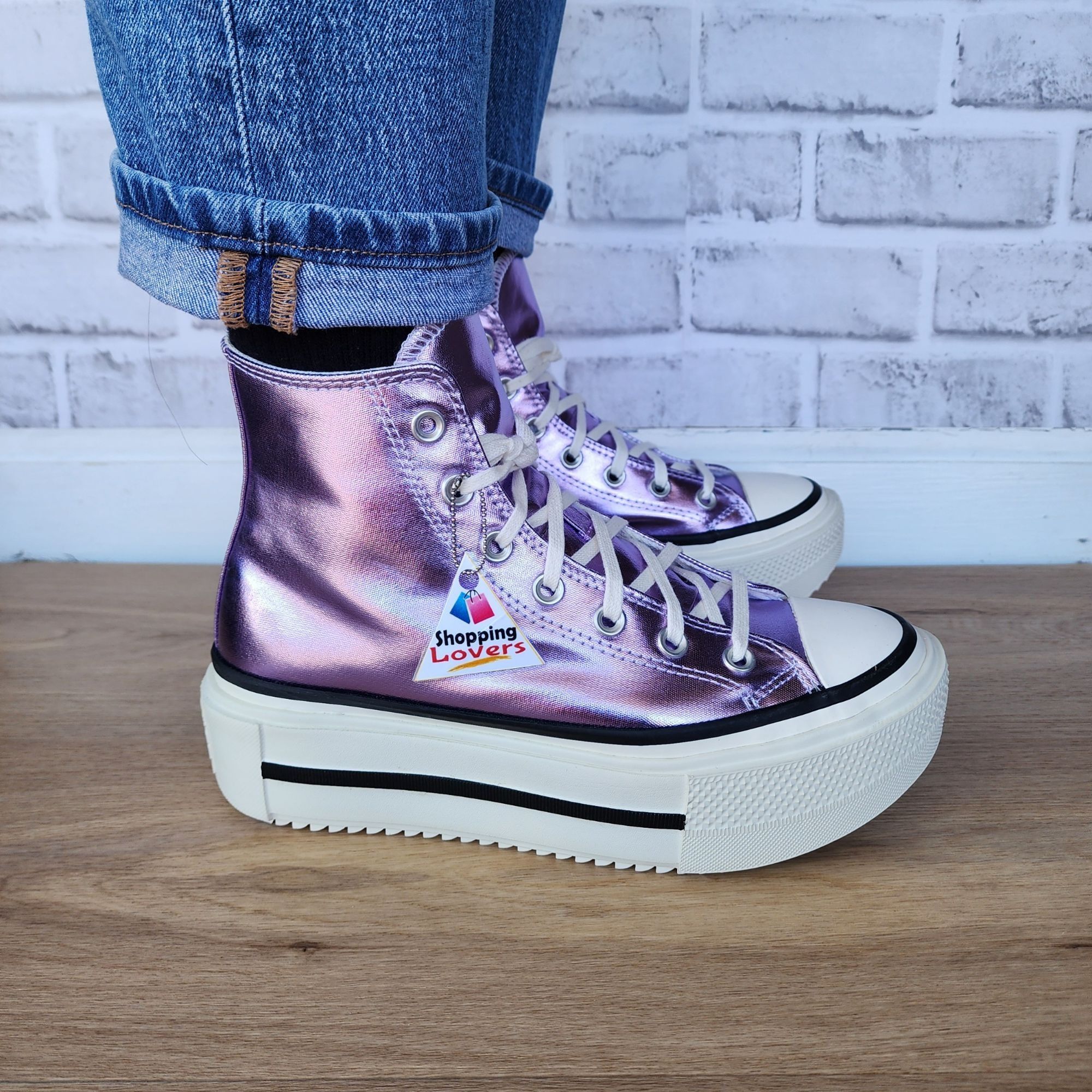 Converse Converse Chuck Taylor All Star Lift Double Stack Purple 10.5 Size US 10.5 / IT 40.5 - 2 Thumbnail