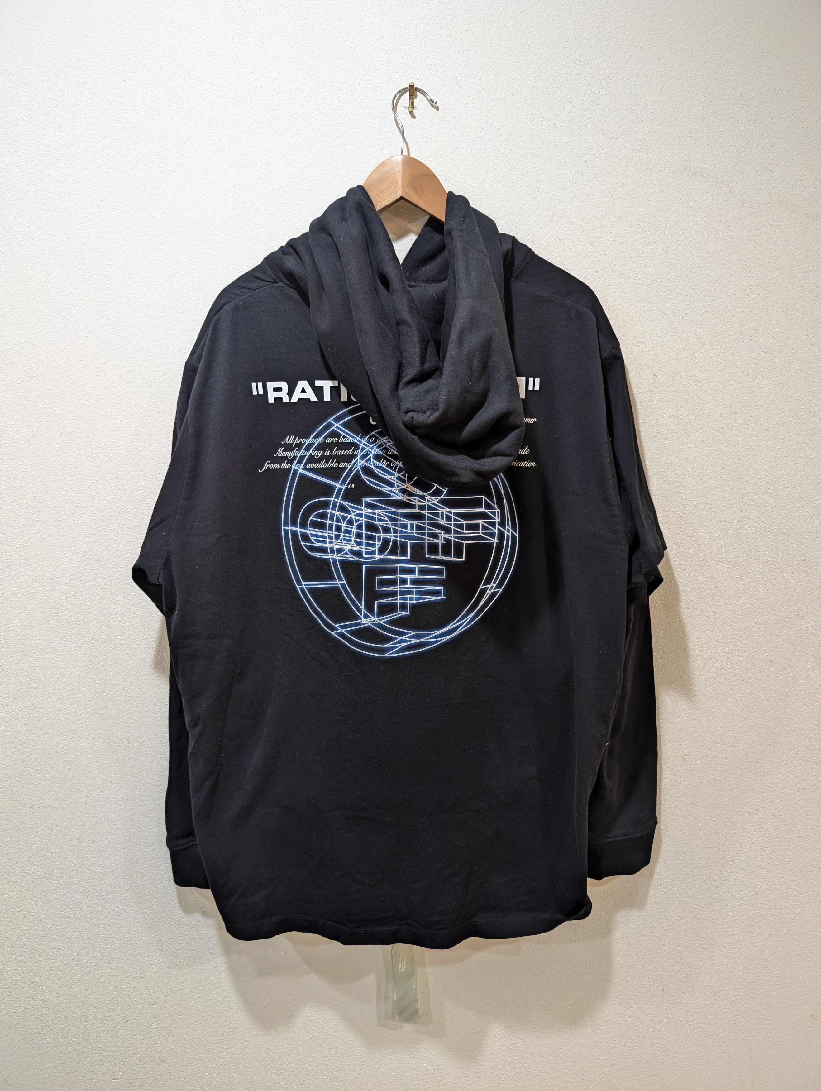 Off White 3D Logo Print Rationalism Hoodie Grailed