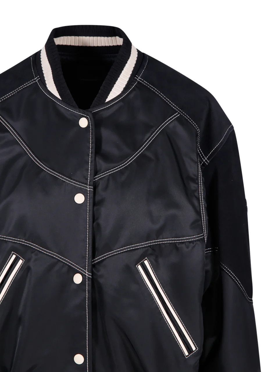 Givenchy o1w1db10325 Bi Meterial Oversized Varsity Jacket in Black Size S / US 4 / IT 40 - 4 Thumbnail