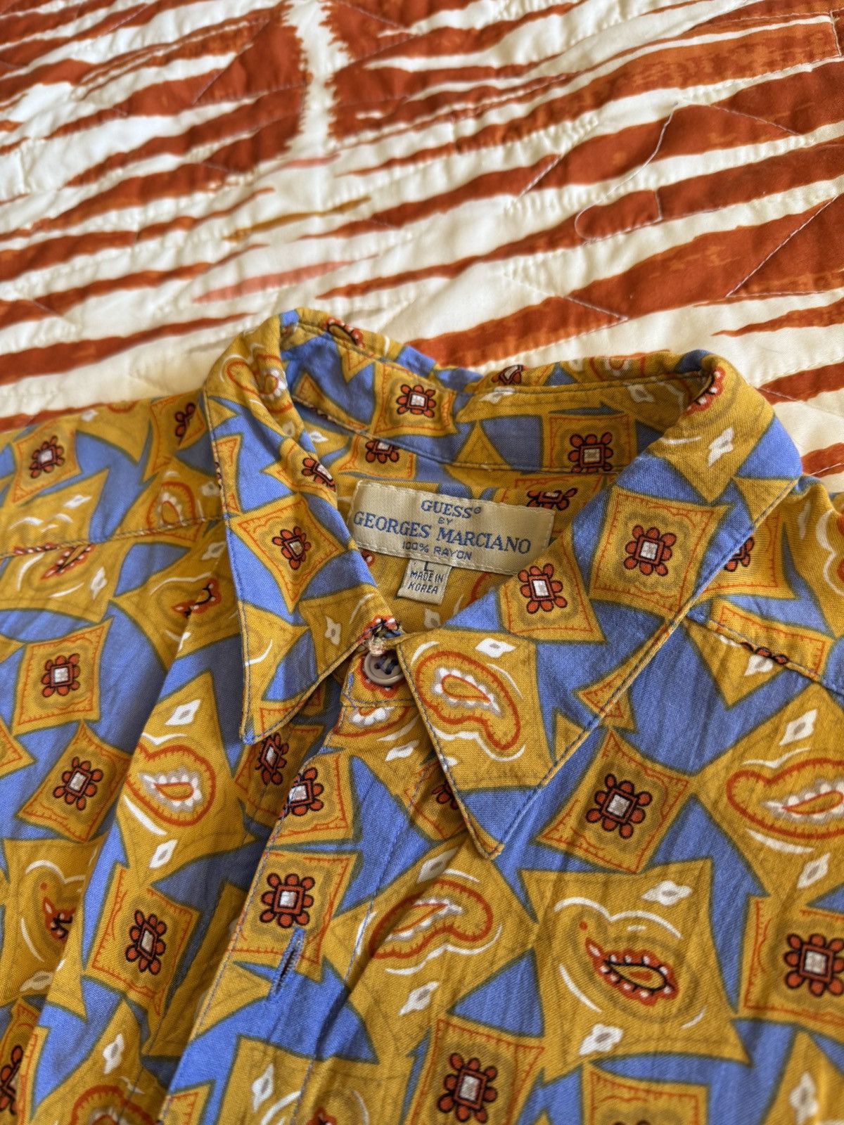 Guess Vintage Guess Patterned S/s Shirt Size US L / EU 52-54 / 3 - 3 Thumbnail