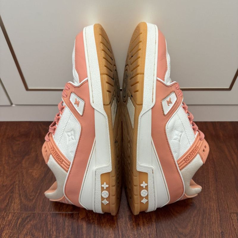 Louis Vuitton Louis Vuitton Trainer Low Top Sneakers in Peach -2508 Size US 9.5 / IT 39.5 - 6 Thumbnail