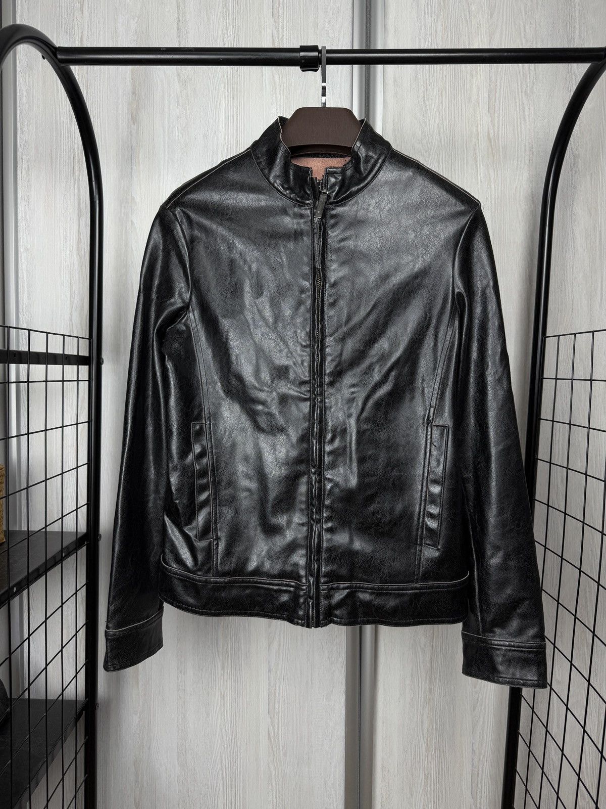 Ferre GF Ferre Jeans black faux leather bomber jacket size L Size US L / EU 52-54 / 3 - 1 Thumbnail