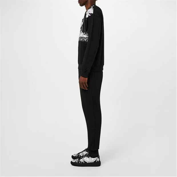 Versace o1g2r1mq0824 Baroque Panel Sweatshirt in Black & White Size US L / EU 52-54 / 3 - 4 Thumbnail