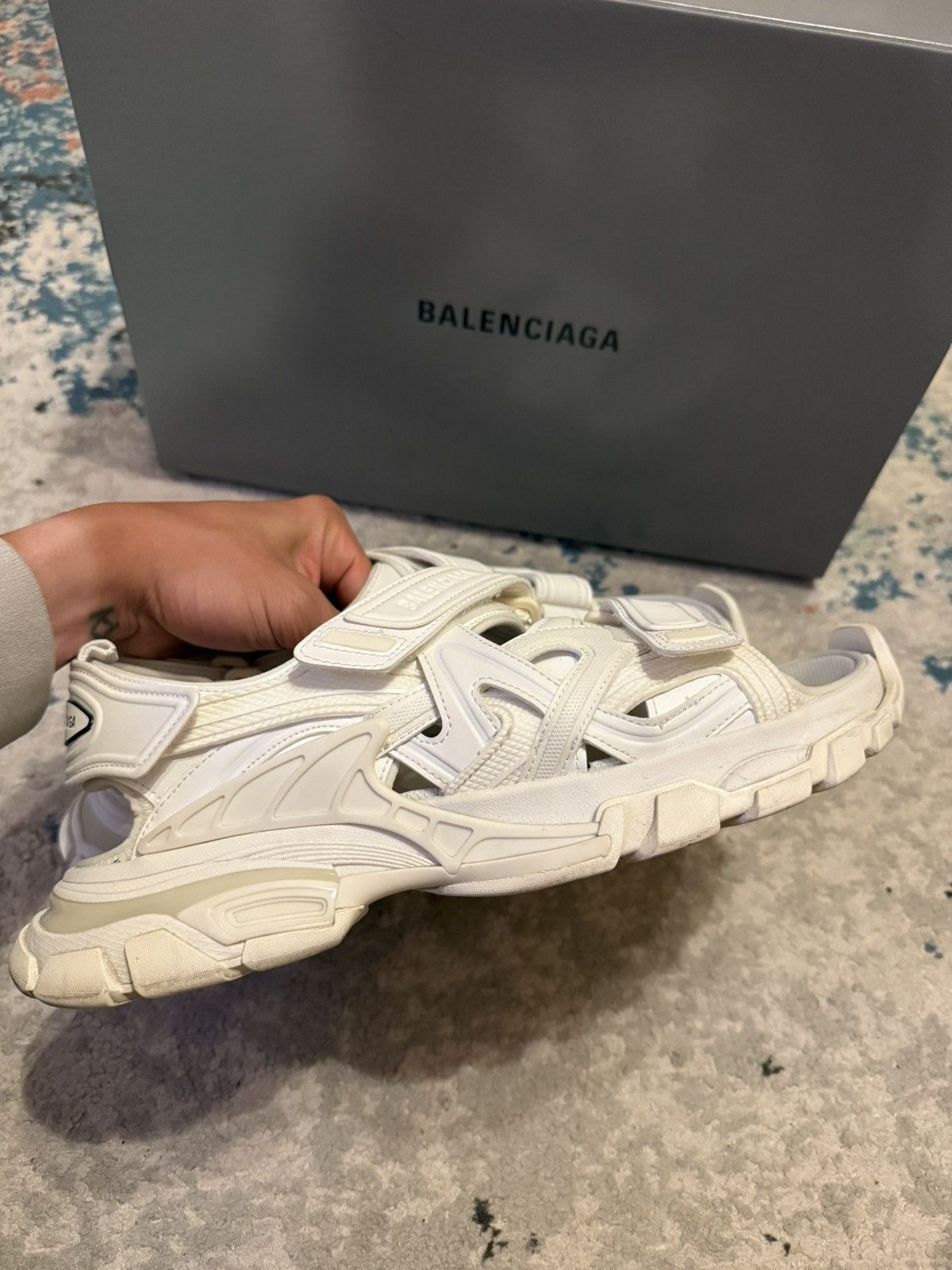 Balenciaga Balenciaga Track Sandal White Size US 11 / EU 44 - 5 Thumbnail