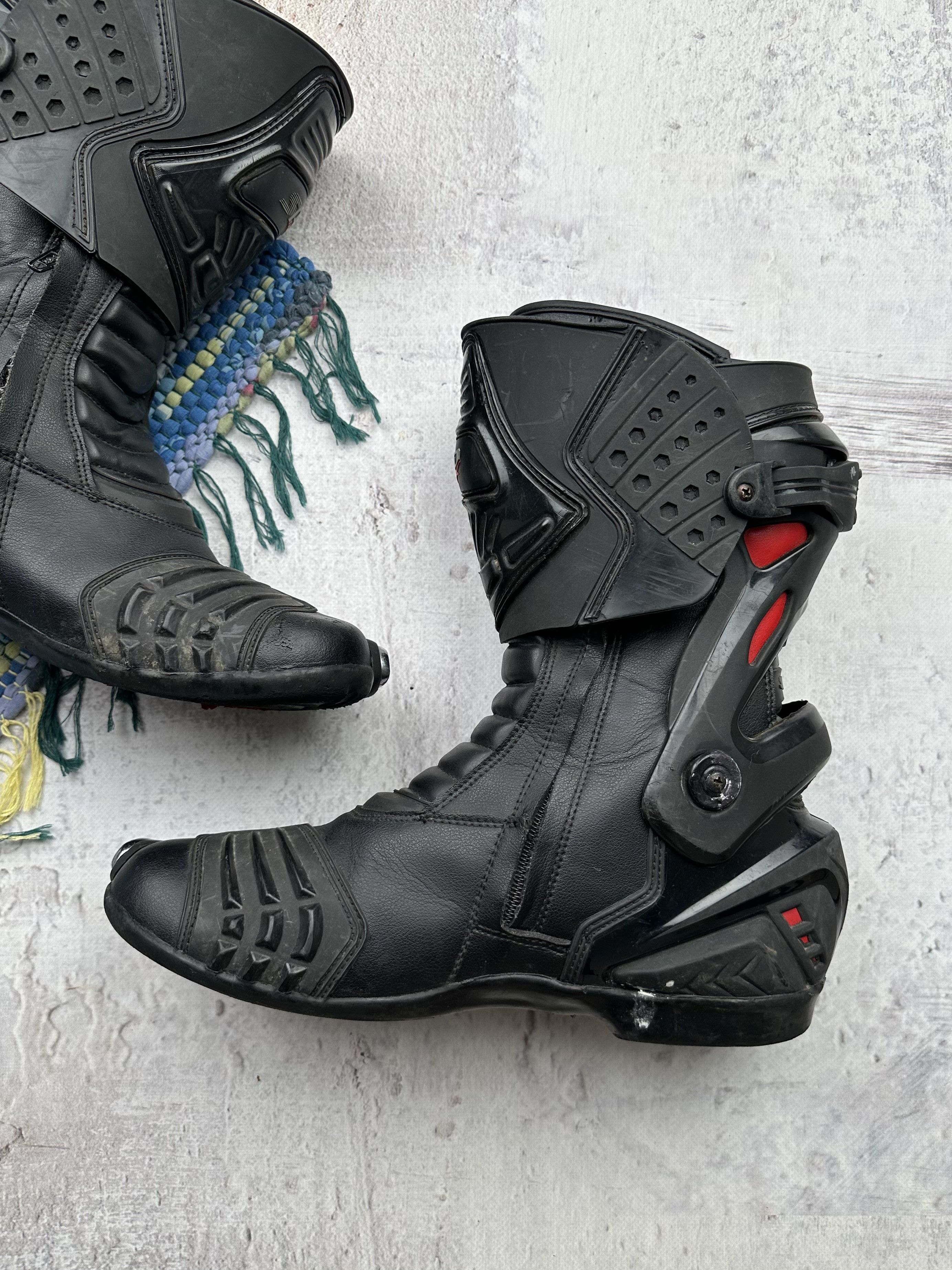 Japanese Brand Racing Moto Biker Hype Boots Size US 12 / EU 45 - 6 Thumbnail