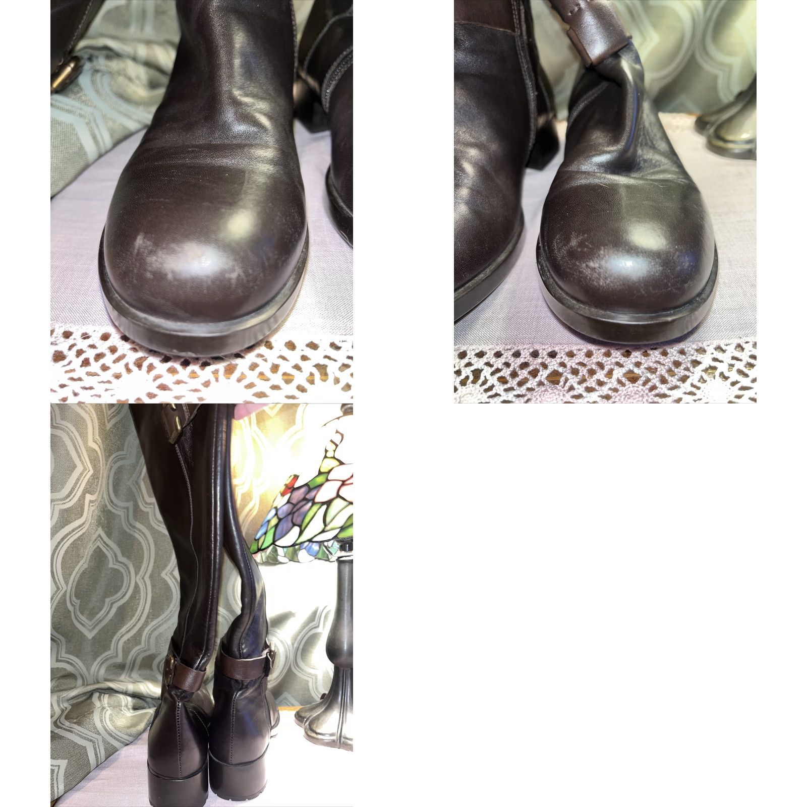 AGL AGL Women's Brown Leather Knee High Boots Size 8 US Buckle Zipper Casual Size US 8 / IT 38 - 8 Thumbnail