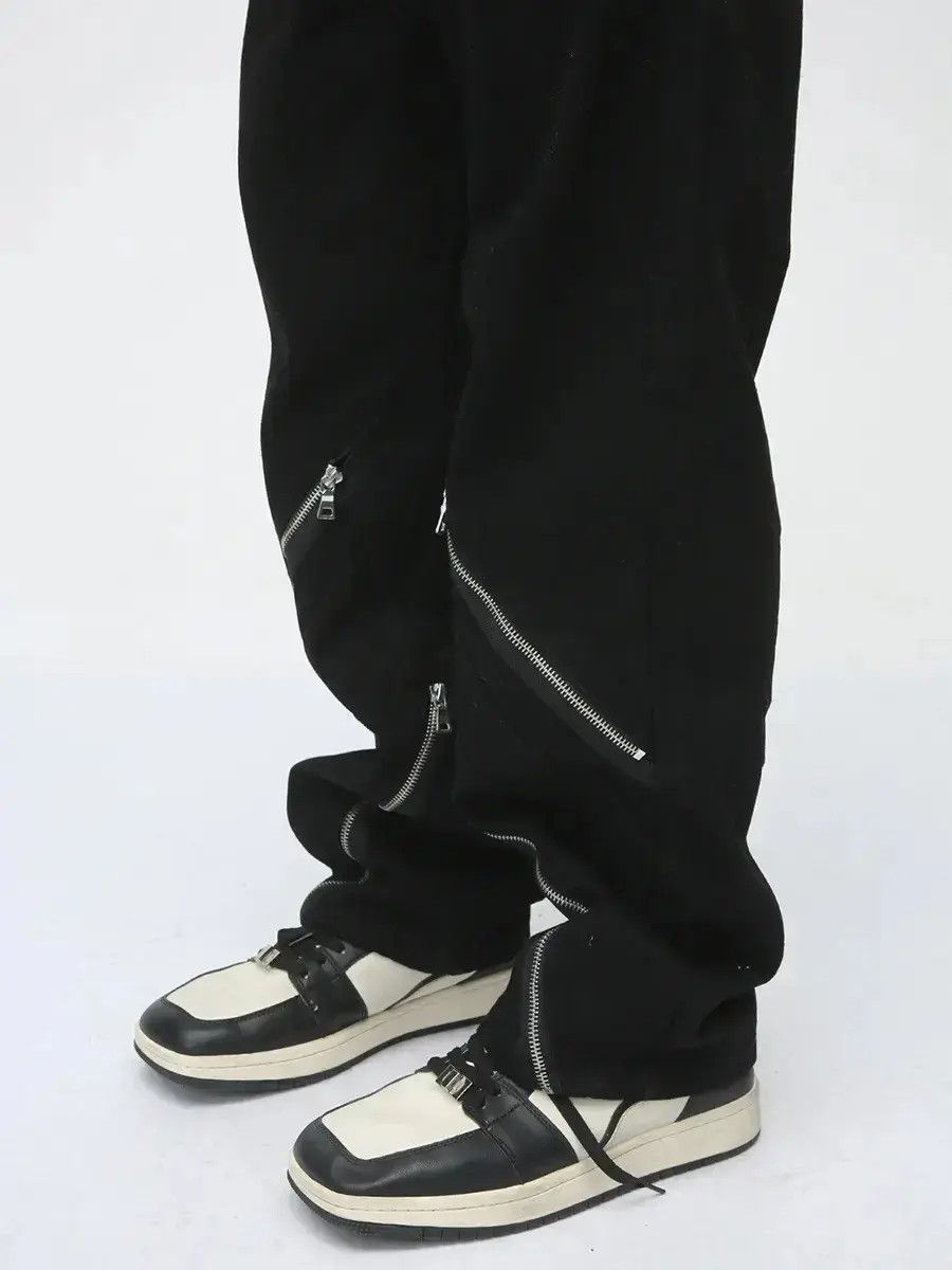 Japanese Brand Retro loose straight zipper jeans Size US 32 / EU 48 - 3 Thumbnail