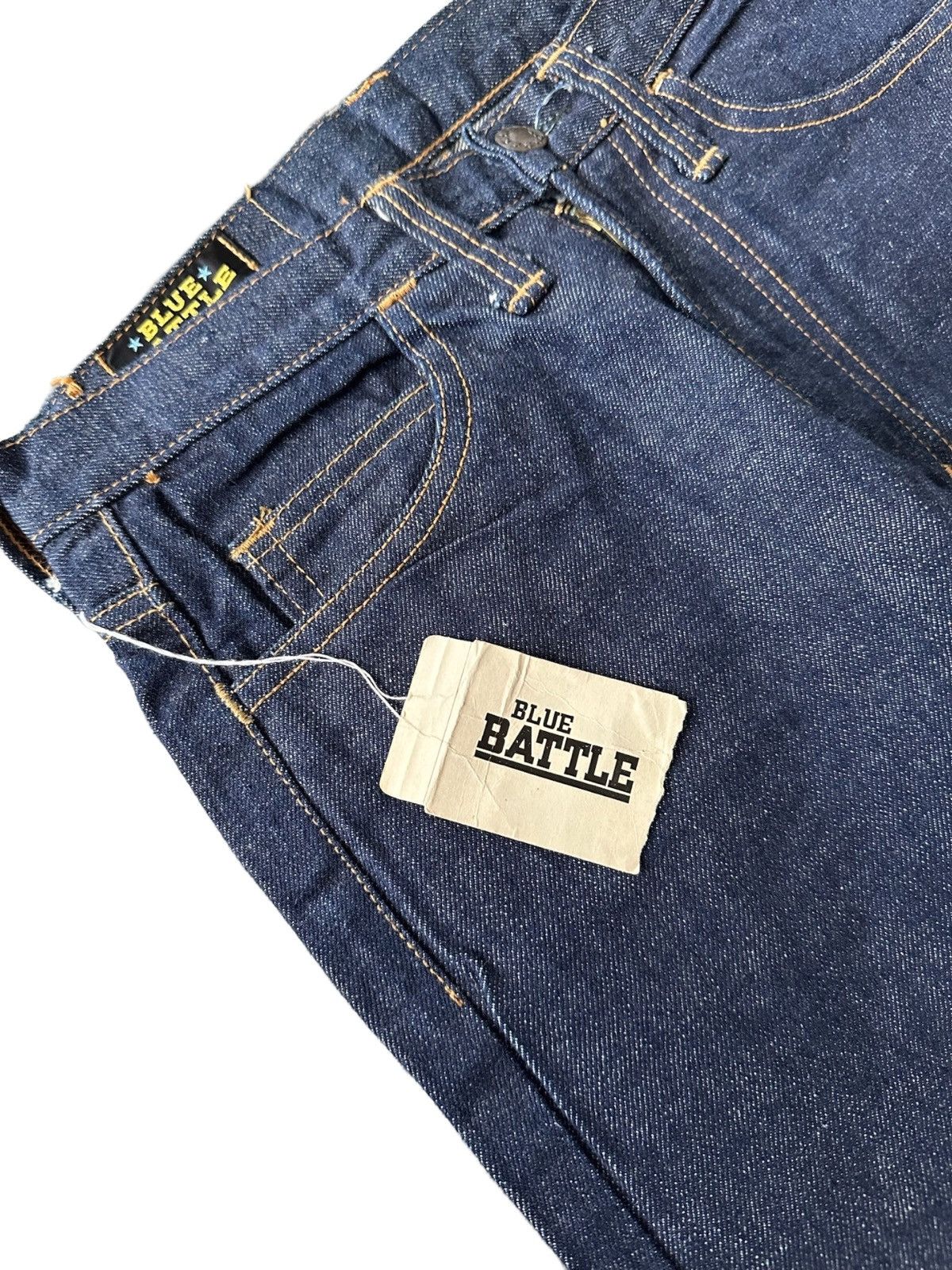 Japanese Brand Vintage Blue Battle Japanese Denim Flare Bell Bottom Jeans Size US 28 / EU 44 - 4 Thumbnail