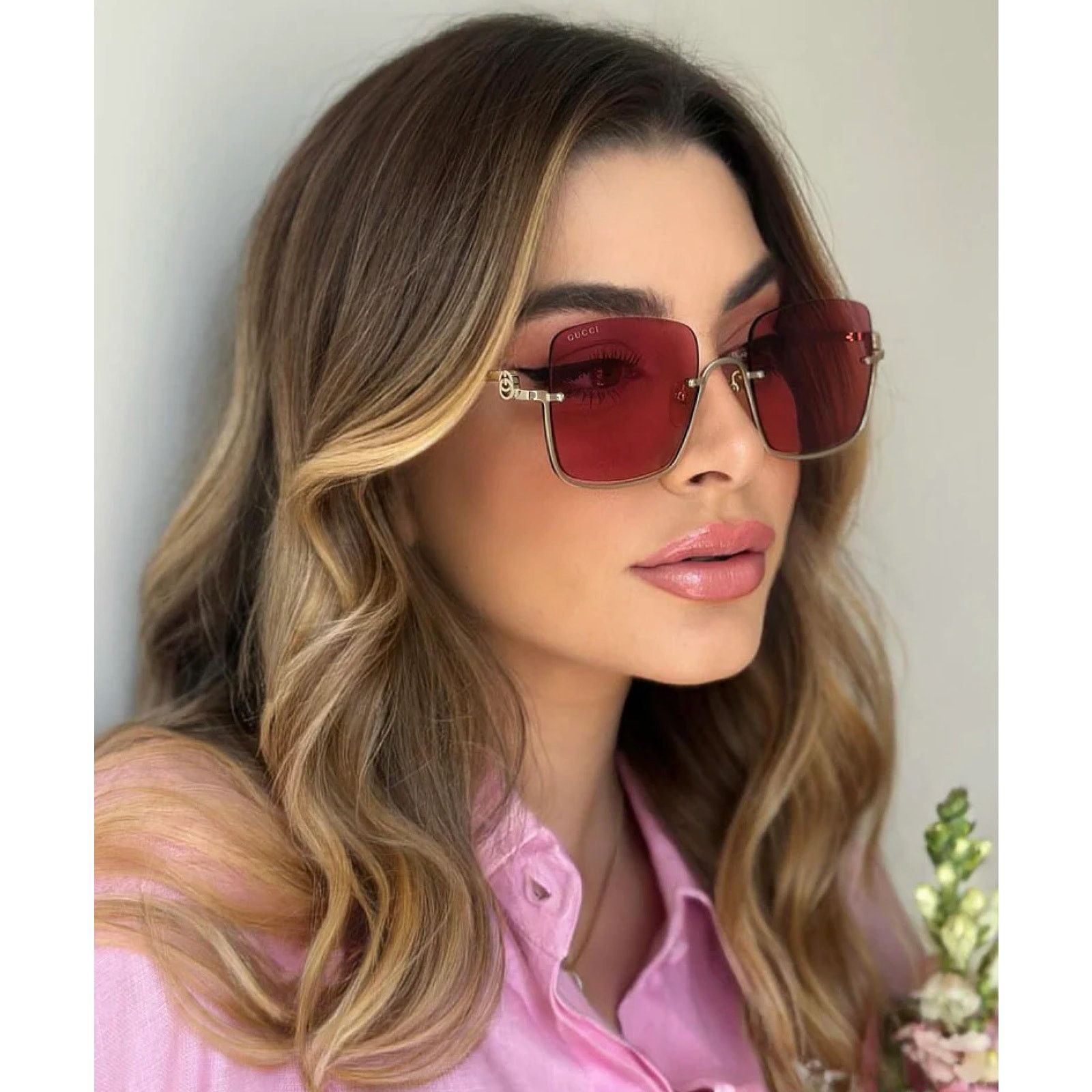 Gucci NEW Gucci Sunglasses GG1279S 003 G0ld/Red Women Authentic Size ONE SIZE - 1 Thumbnail