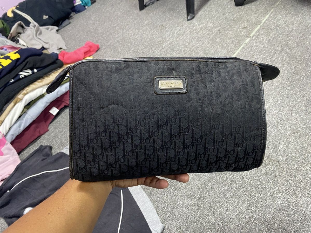 Dior Vintage Christian Dior Black Oblique Monogram Travel Pouch Size ONE SIZE - 4 Thumbnail
