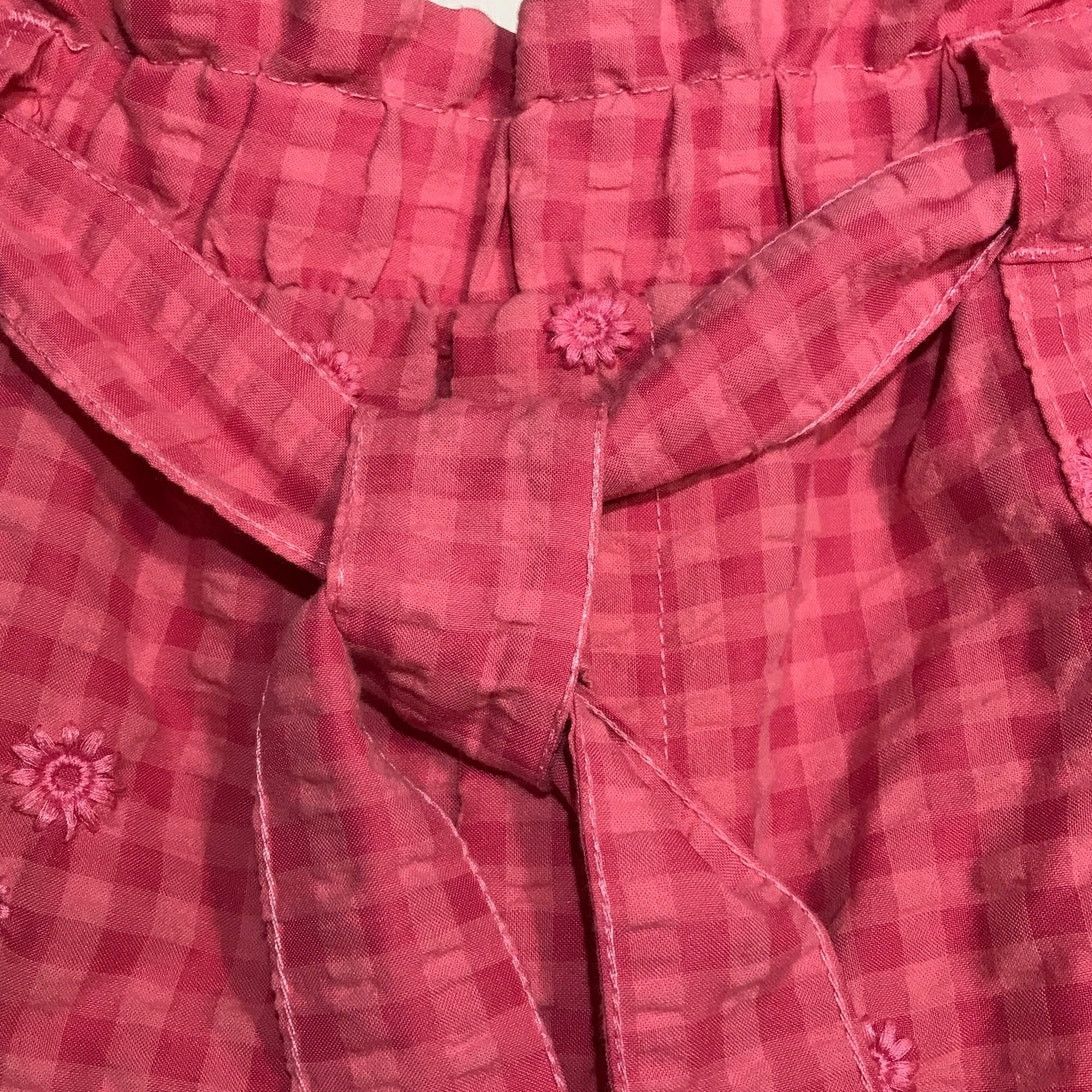 Other Time and Tru Pink Gingham Plaid Floral High Rise Shorts XL Size 36" / US 14 / IT 50 - 3 Thumbnail