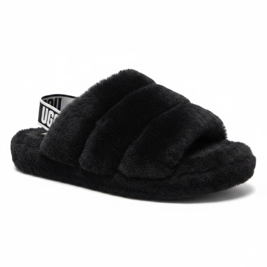 Ugg UGG Fluff Yeah Slide Women’s 10 EU 41 Black Sheepskin Sandal Size US 10 / IT 40 - 1 Thumbnail