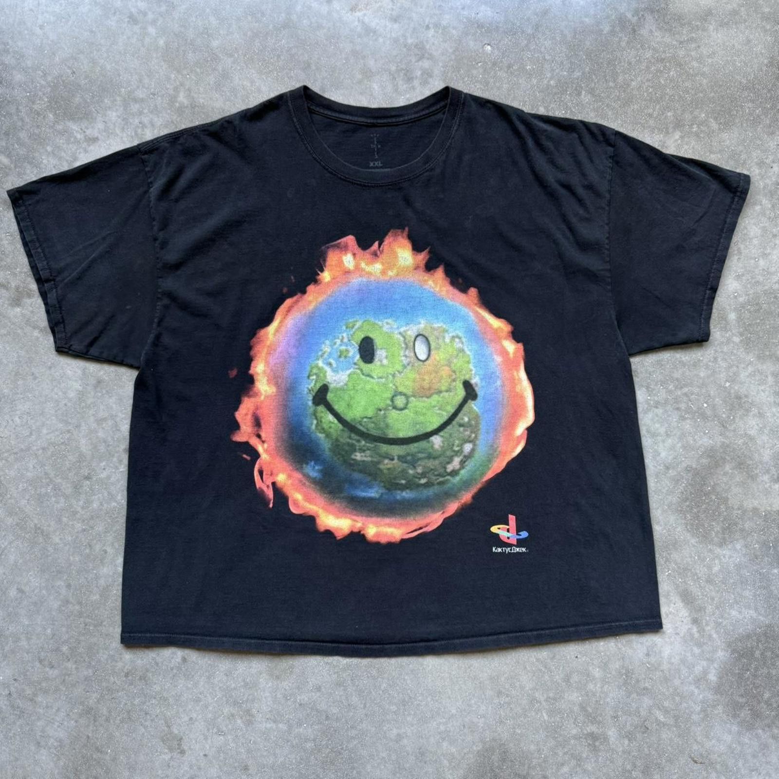 Travis Scott Travis Scott “Live In Your World, RAGE In Ours” T-Shirt Size US XXL / EU 58 / 5 - 1 Thumbnail