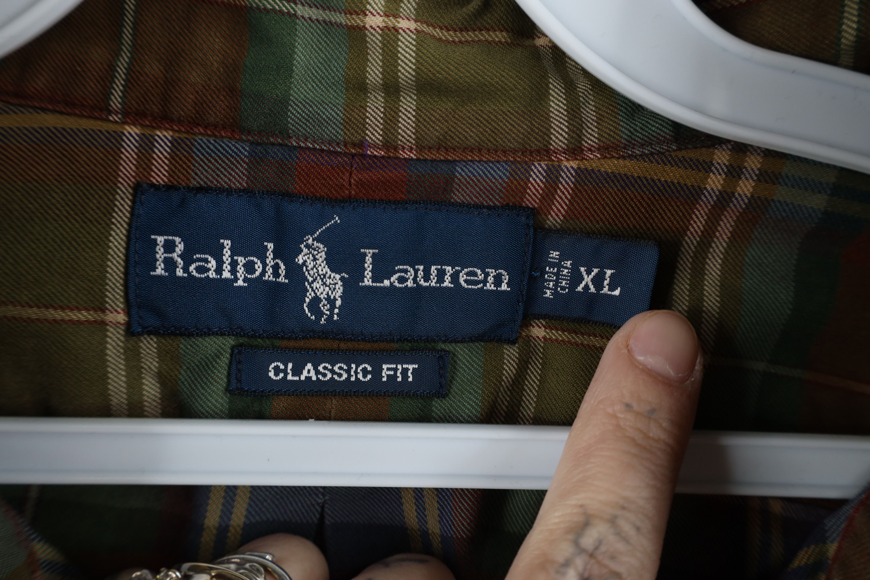 Ralph Lauren × Vintage Vintage 90s Ralph Lauren Collared Button Down Shirt Plaid Size US XL / EU 56 / 4 - 8 Thumbnail