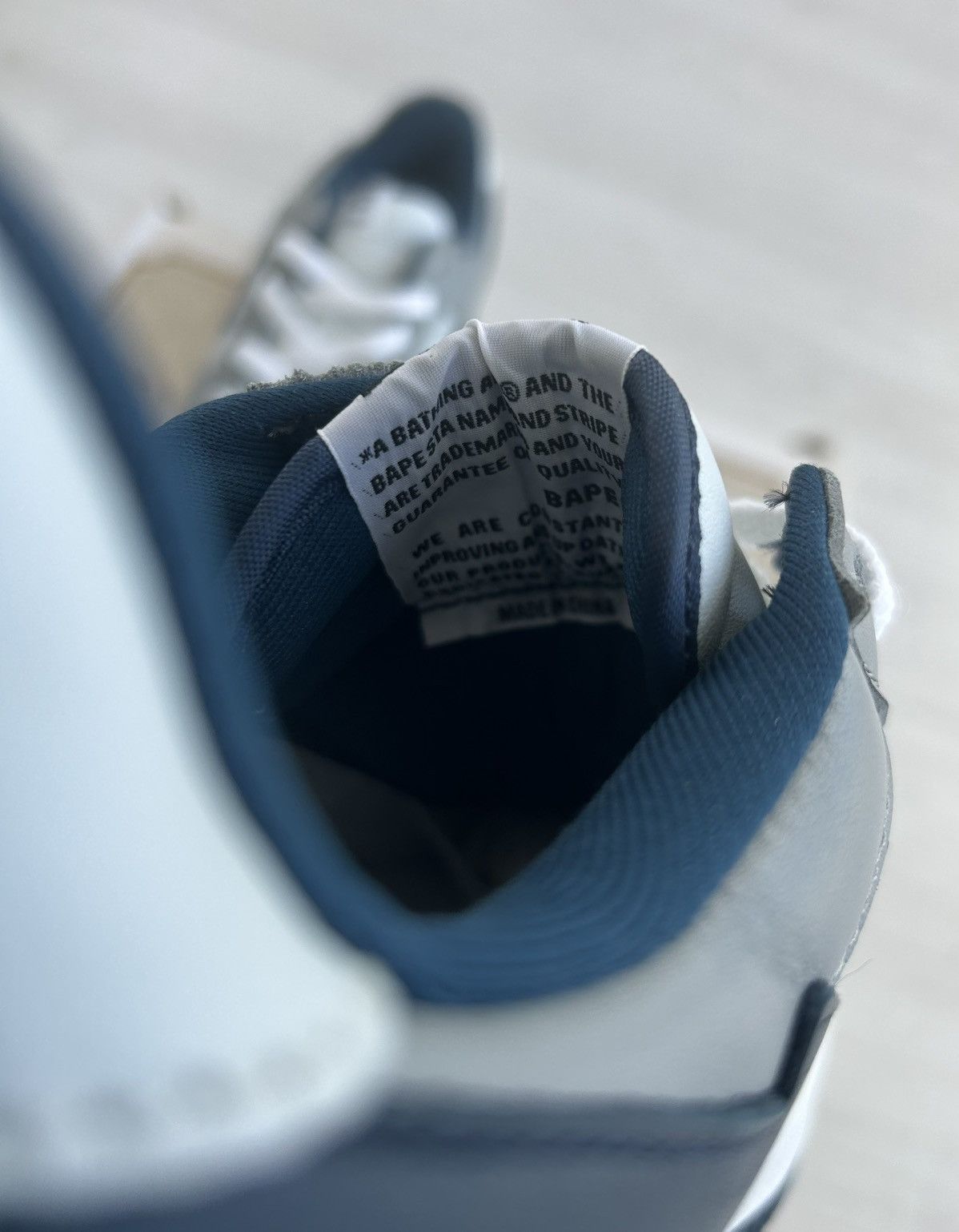 Bape VERY RARE OG 2003 A BATHING APE BLUE/NAVY BAPESTA Size US 9.5 / EU 42-43 - 8 Thumbnail