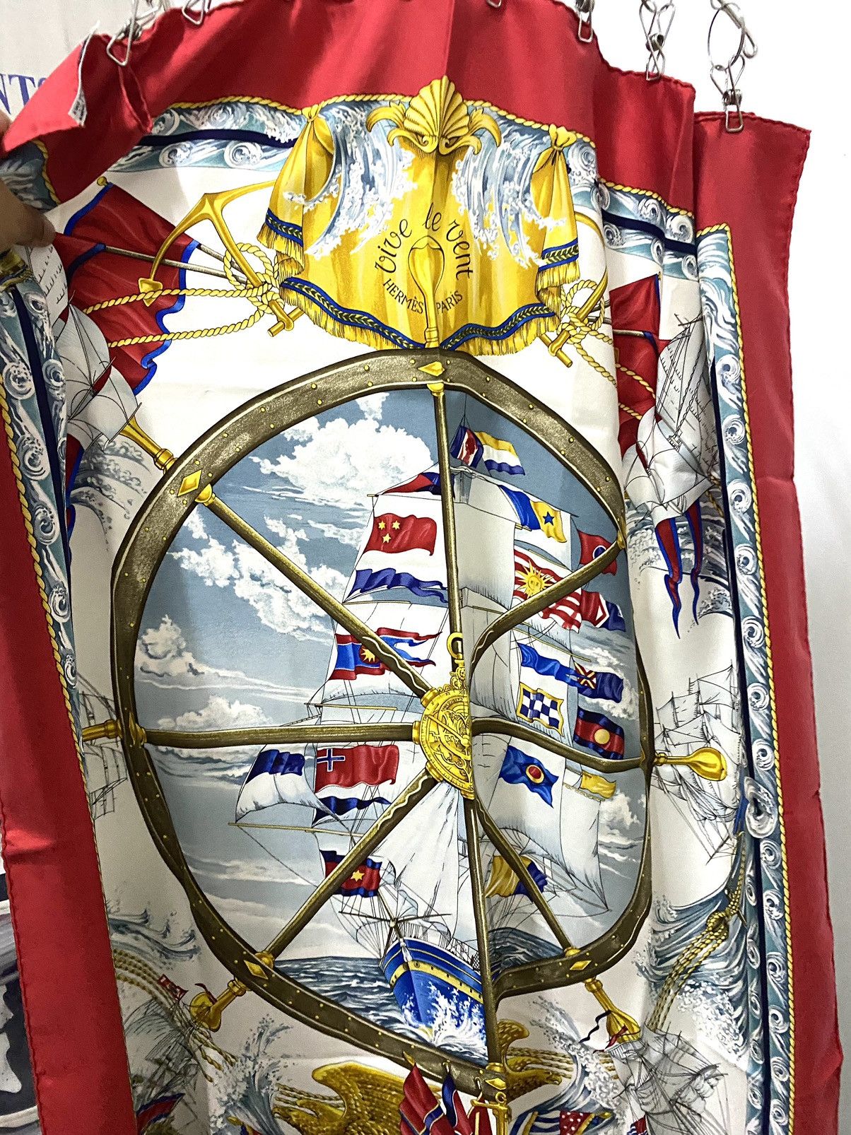 Hermes Hermès "Vive Le Vent" silk scarf by Laurence Bourthoumieu Size ONE SIZE - 4 Thumbnail