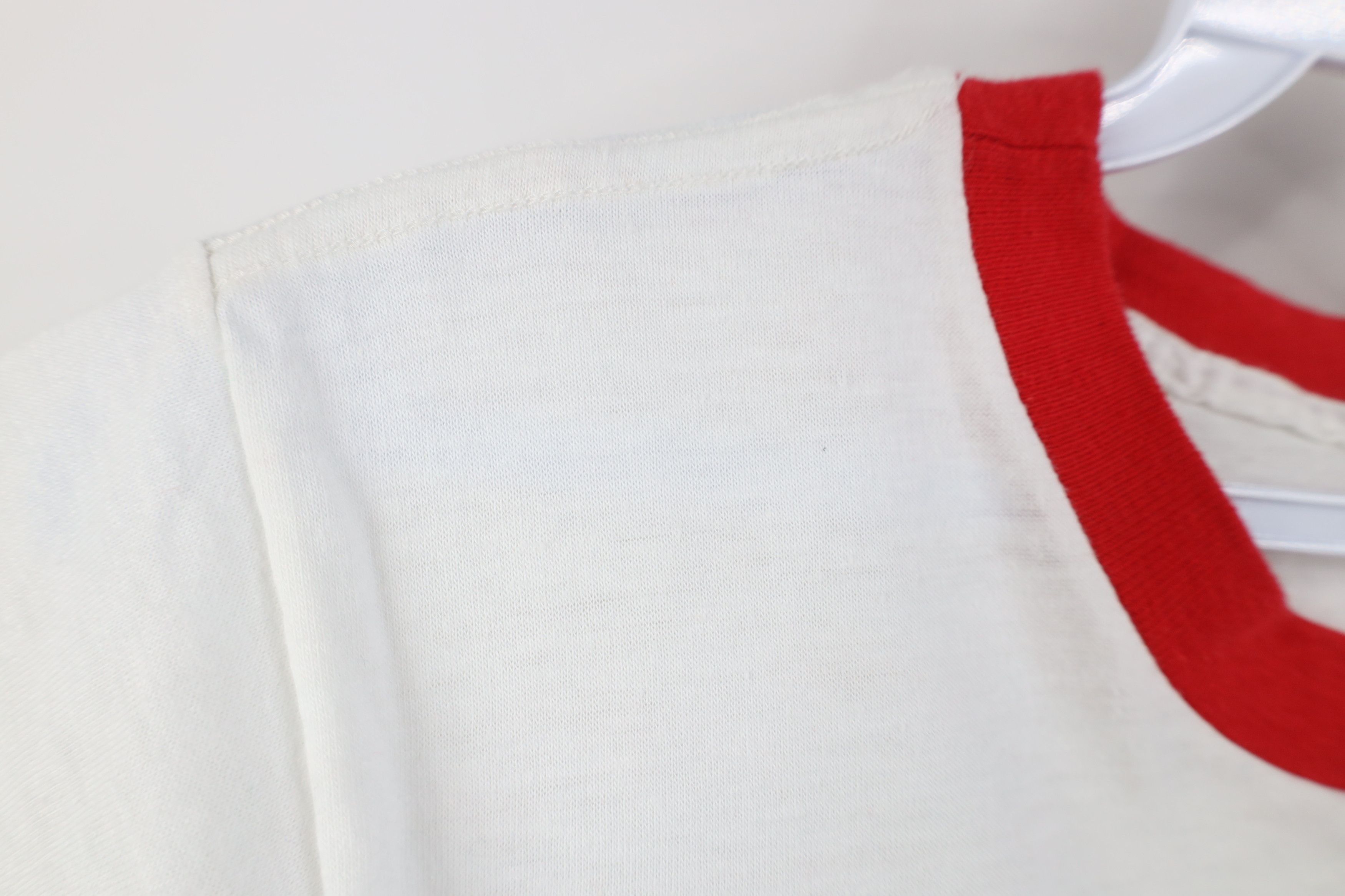 Vintage Vintage 80s Coca Cola Run Walk Ringer T-Shirt White USA Size S / US 4 / IT 40 - 8 Thumbnail