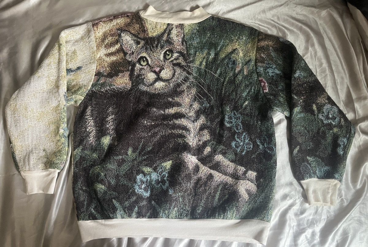 Other Sugar Street Weavers Cat Tapestry Sweater Size US XL / EU 56 / 4 - 5 Thumbnail