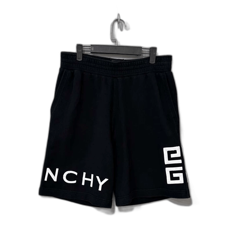 Givenchy GIVENCHY Logo Shorts in Black Color Size US 27 - 1 Thumbnail