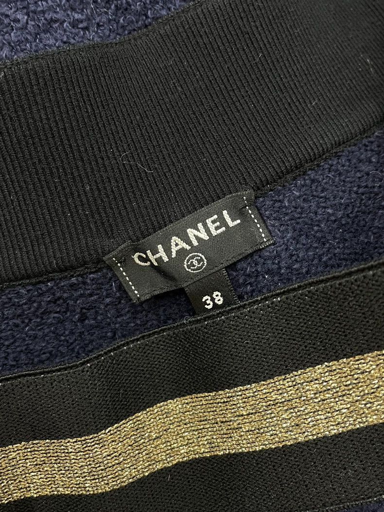 Chanel Chanel Blue gold-edged towel trousers Size 25" / US 0 / IT 36 - 4 Thumbnail