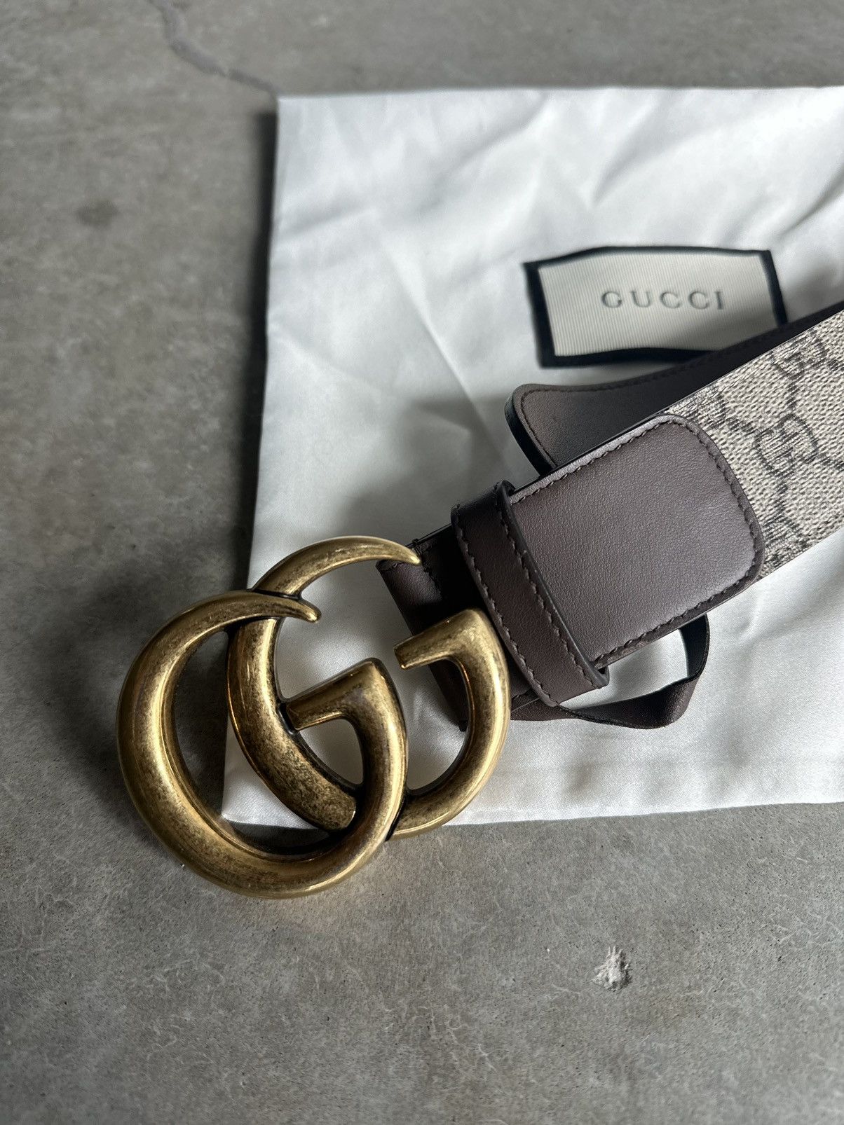 Gucci BEIGE/BROWN GUCCI BELT Size 30 - 5 Thumbnail