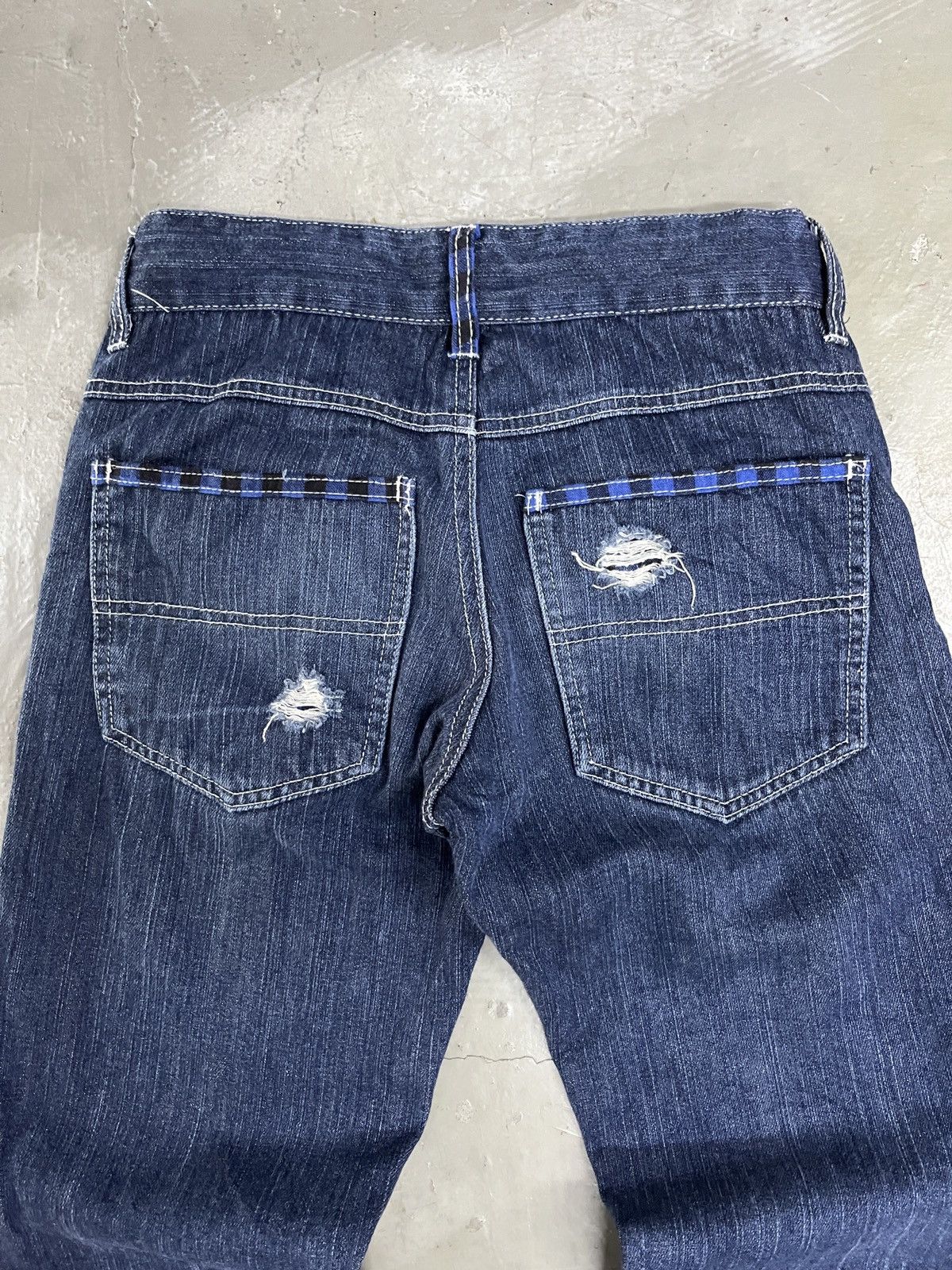 Number (N)ine 90's Batsu Distressed Punk Kurt Cobain Style Patchwork Jeans Size US 28 / EU 44 - 13 Thumbnail