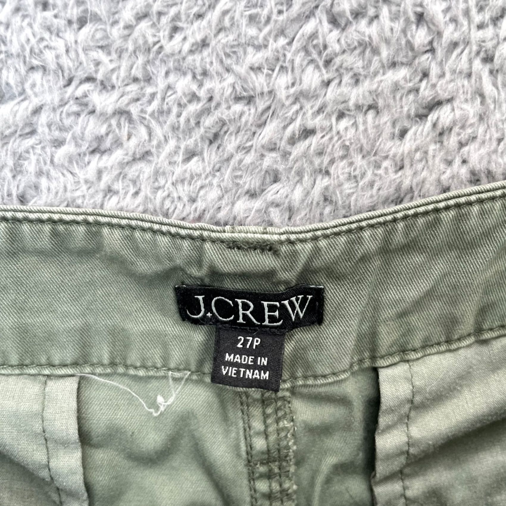 J.Crew J.CREW Pants Womens 27 Petite Green Sailor Heritage Chino Wide Leg Cotton Baggy Pants Regular Petite Green Chino Size 27" / US 4 / IT 40 - 3 Thumbnail