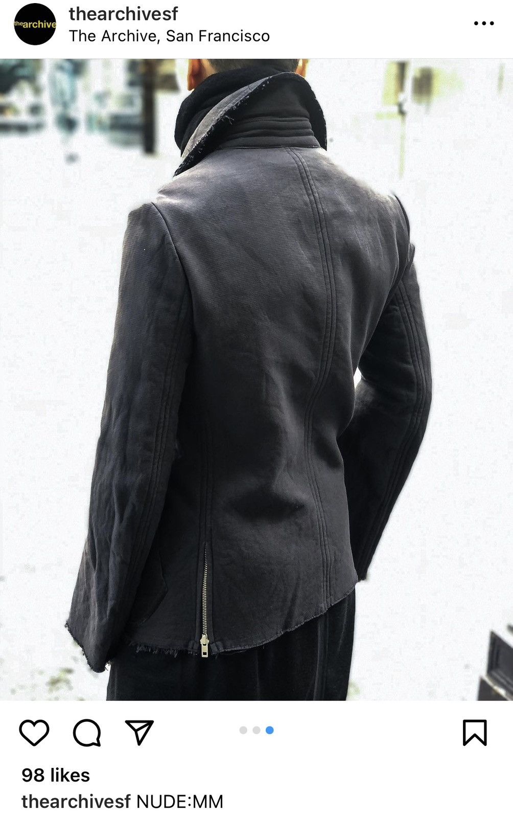 Nude: Masahiko Maruyama Wool/Cotton Perfecto Rider Jacket Size US M / EU 48-50 / 2 - 4 Thumbnail