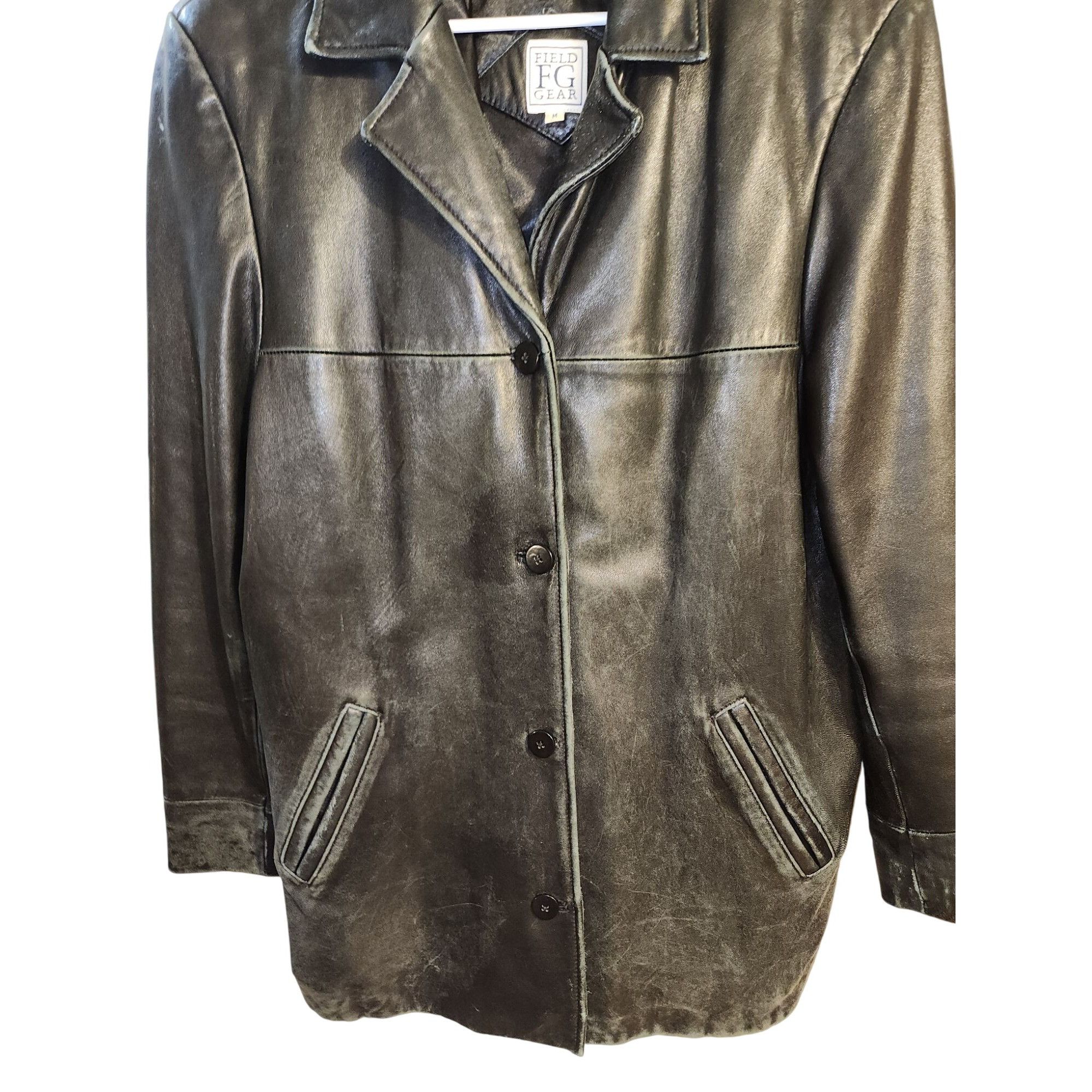 Vintage Field Gear Genuine Leather Coat Vtg Black Adult M Removable Size US M / EU 48-50 / 2 - 5 Thumbnail