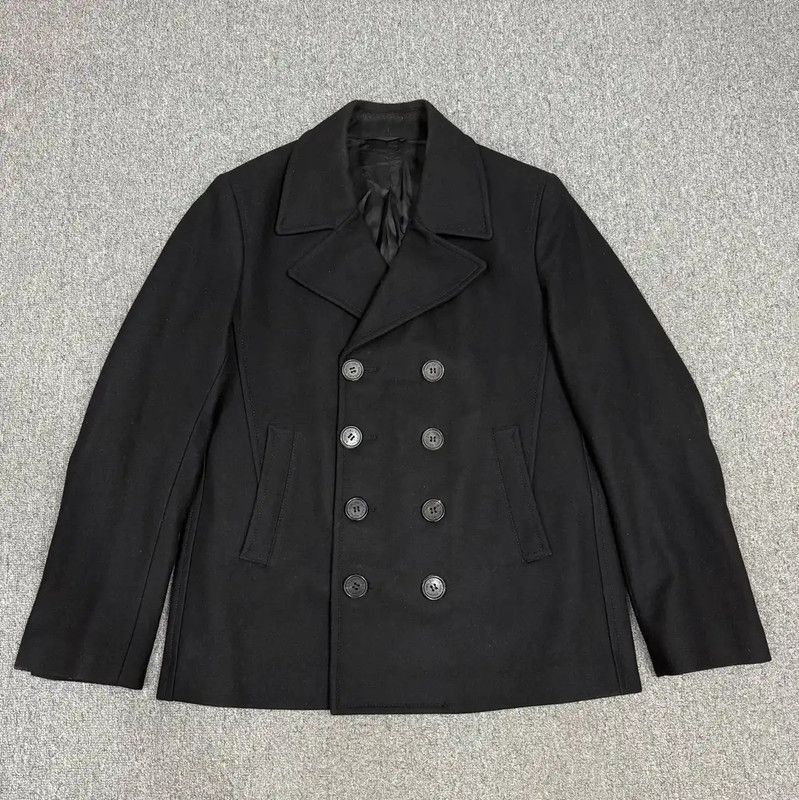 Neil Barrett NeIL BarreTT Black Wool Double-Breasted Coat 0089 Size US XL / EU 56 / 4 - 1 Thumbnail
