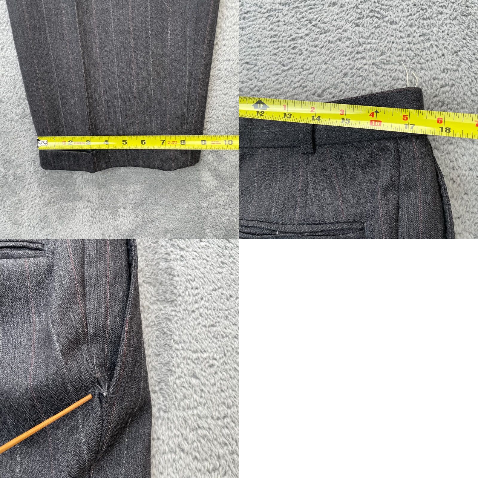 Oscar De La Renta VINTAGE Oscar de la Renta Suit Mens XL Gray 2 Piece Coat Pinstripe Set 50 Chest 36 Waist Black? Not applicable Size 46R - 11 Thumbnail