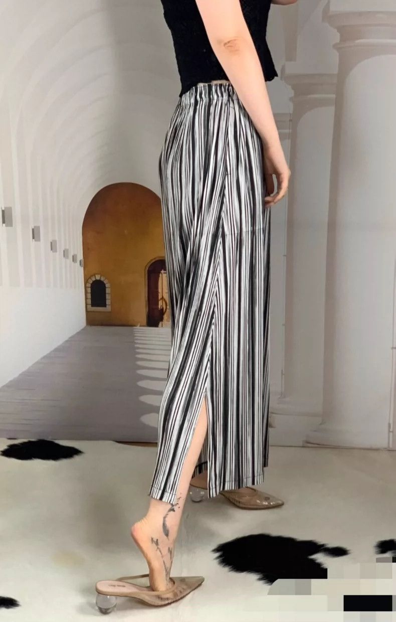 Issey Miyake Issey Miyake Striped wide-leg pants Size 25" / US 0 / IT 36 - 3 Thumbnail