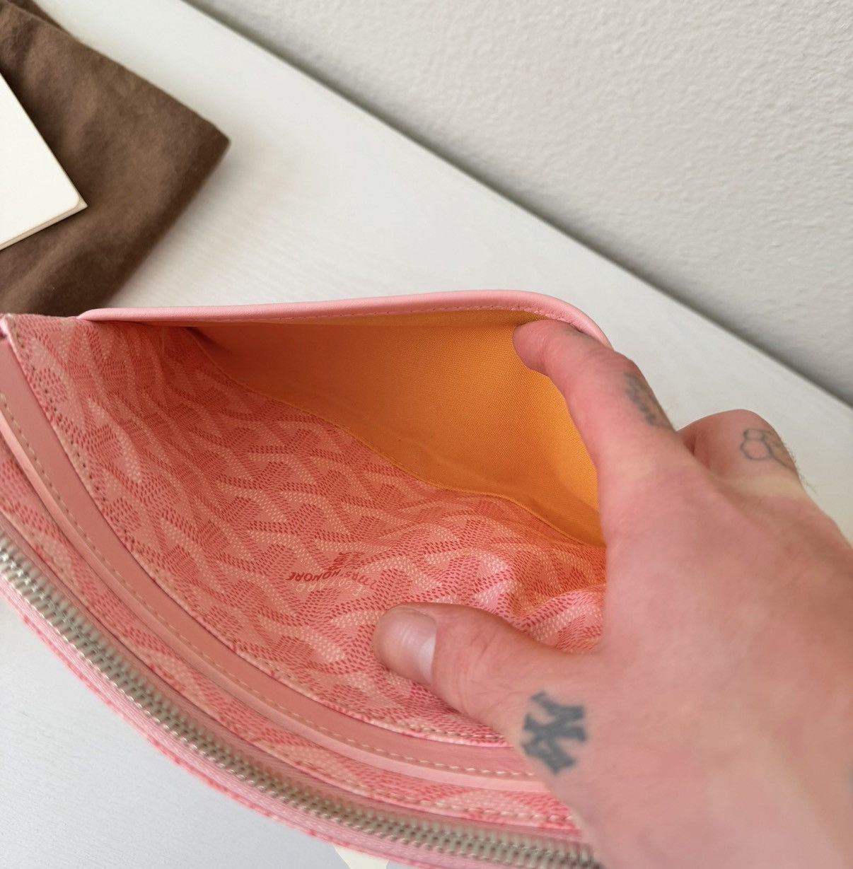 Goyard Goyard Pink Clutch Bag Rare Mirror PM Toiletry Sakura Pearl Size ONE SIZE - 7 Thumbnail