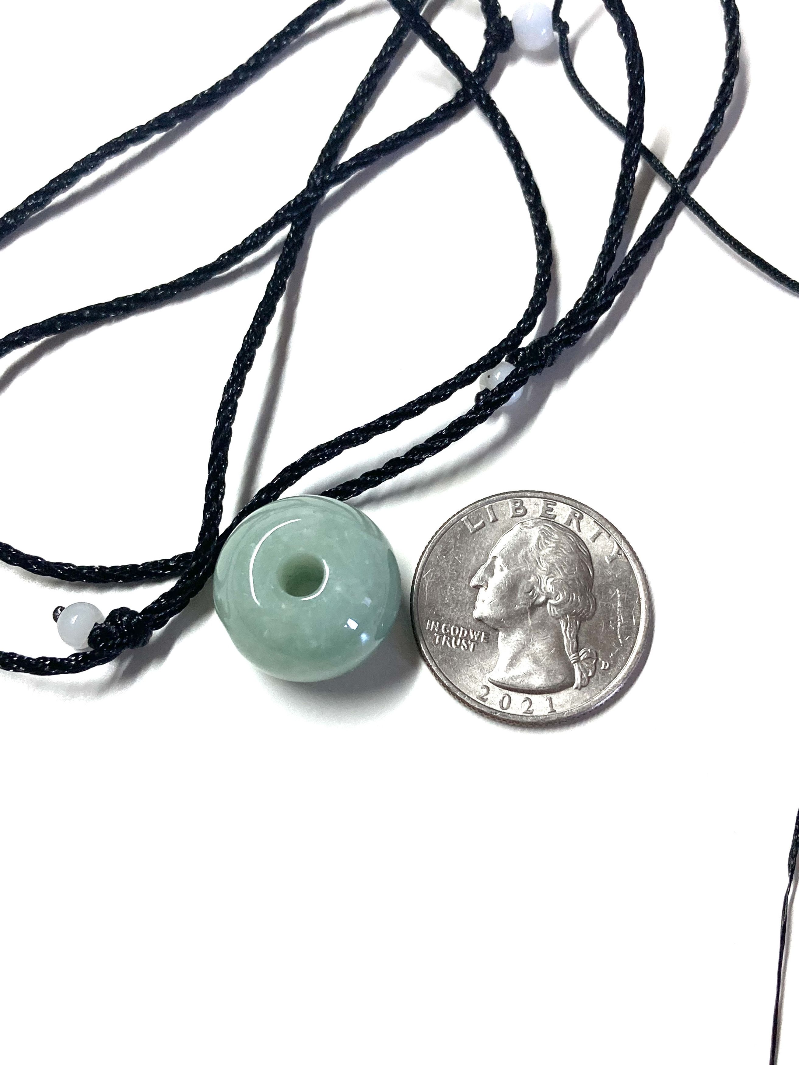 Other 60010 Certified Jadeite jade Green Circle 17mm Bead pendant Size ONE SIZE - 9 Thumbnail