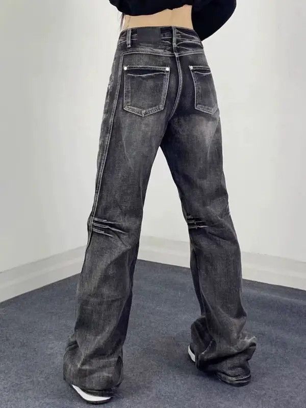 VIBE Street vintage straight Y2K micro flare baggy jeans Size US 30 / EU 46 - 2 Thumbnail