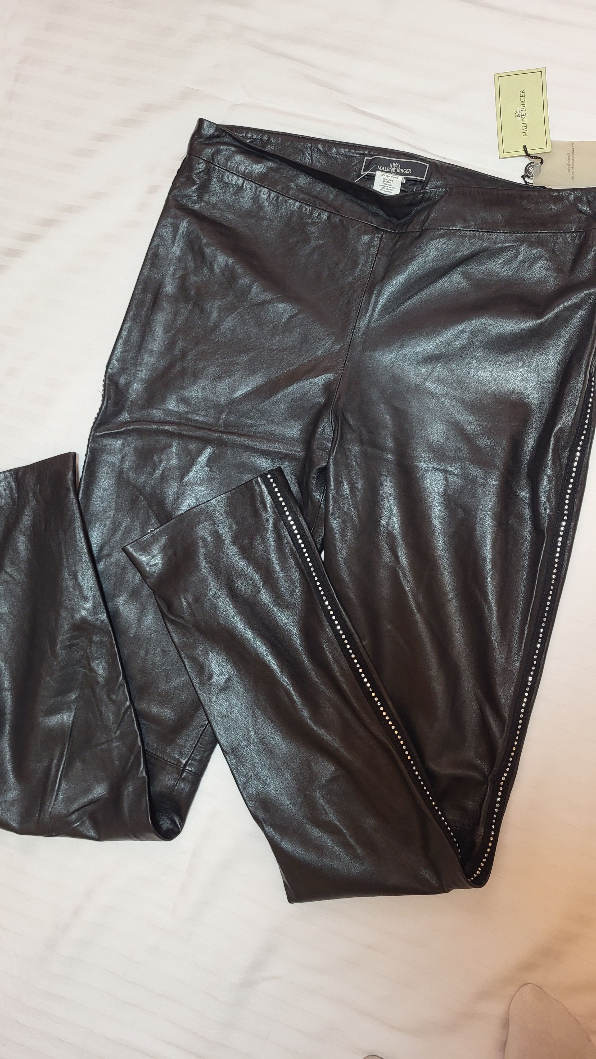 By Malene Birger 100% lamb leather pants BY Malene Birger q29950019 Zula r.42 Size 32" / US 10 / IT 46 - 1 Thumbnail
