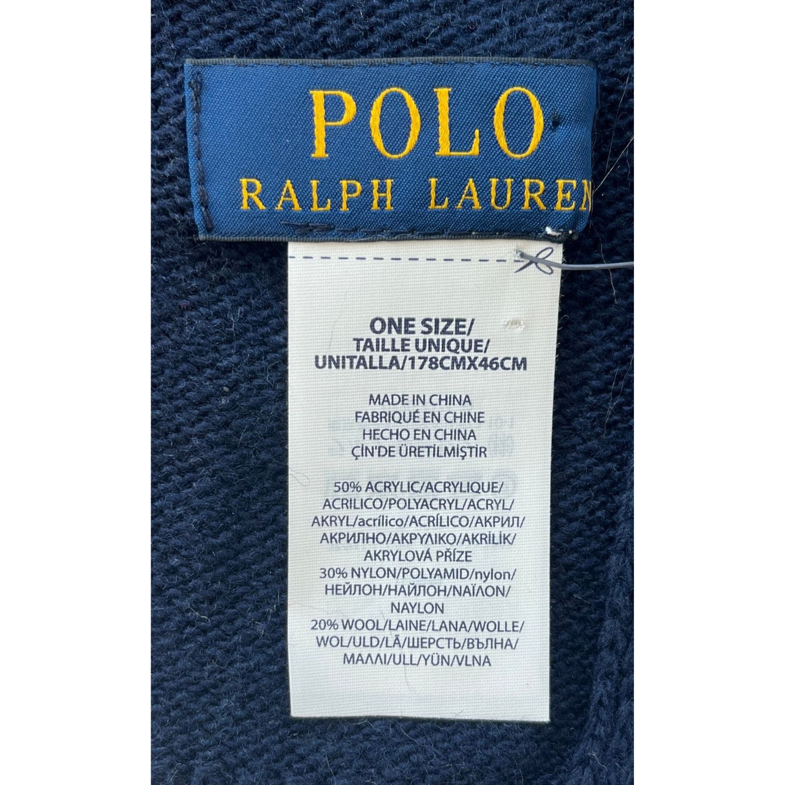 Polo Ralph Lauren SKU3-2 POLO RAPLH LAUREN Scarf Knit Navy Size ONE SIZE - 6 Thumbnail