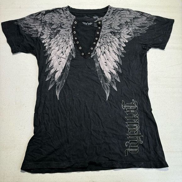 Affliction Women's Affliction Age Of Winter BLACK LAVA WASH T-Shirt M Size M / US 6-8 / IT 42-44 - 3 Thumbnail