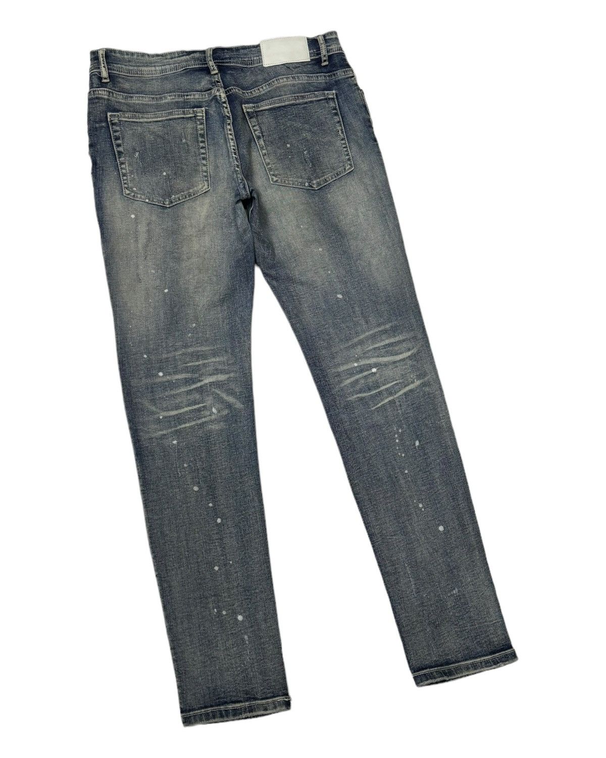 Japanese Brand VINTAGE V-MEN THRASHED PATCHWORK DISTRESS DENIM JEANS Size US 30 / EU 46 - 7 Thumbnail