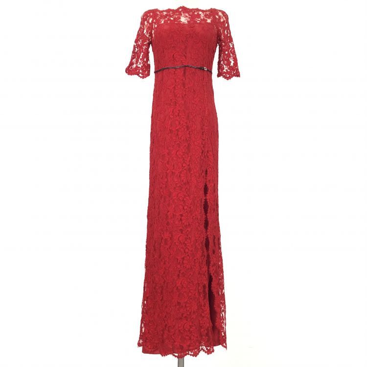 Gucci Gucci Red Lace Maxi Dress Size 36 Size XS / US 0-2 / IT 36-38 - 1 Thumbnail